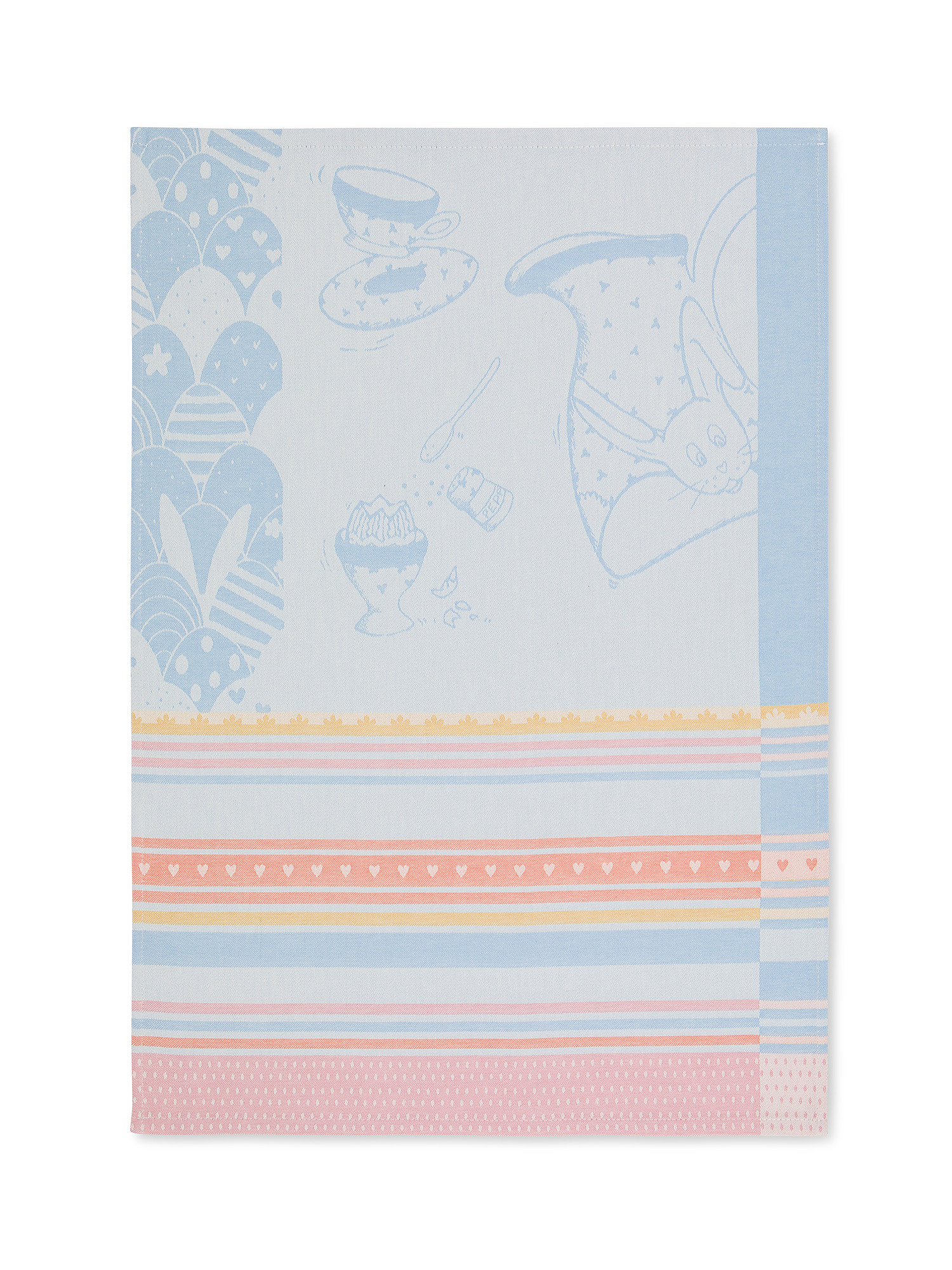 Set of 2 Easter motif jacquard cotton tea towels, Multicolor, large image number 2