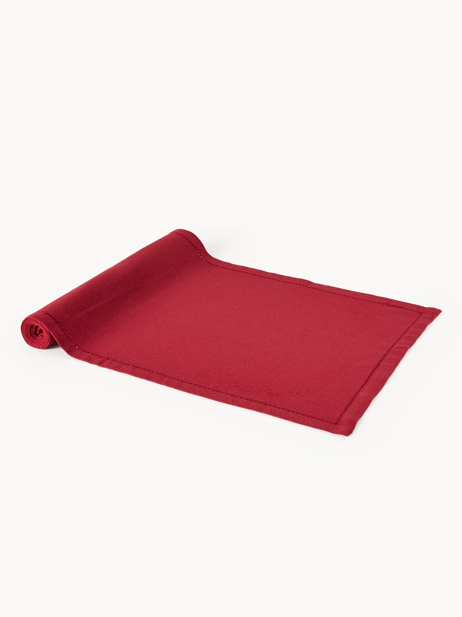 Runner in cotone e lurex, Rosso, large image number 0