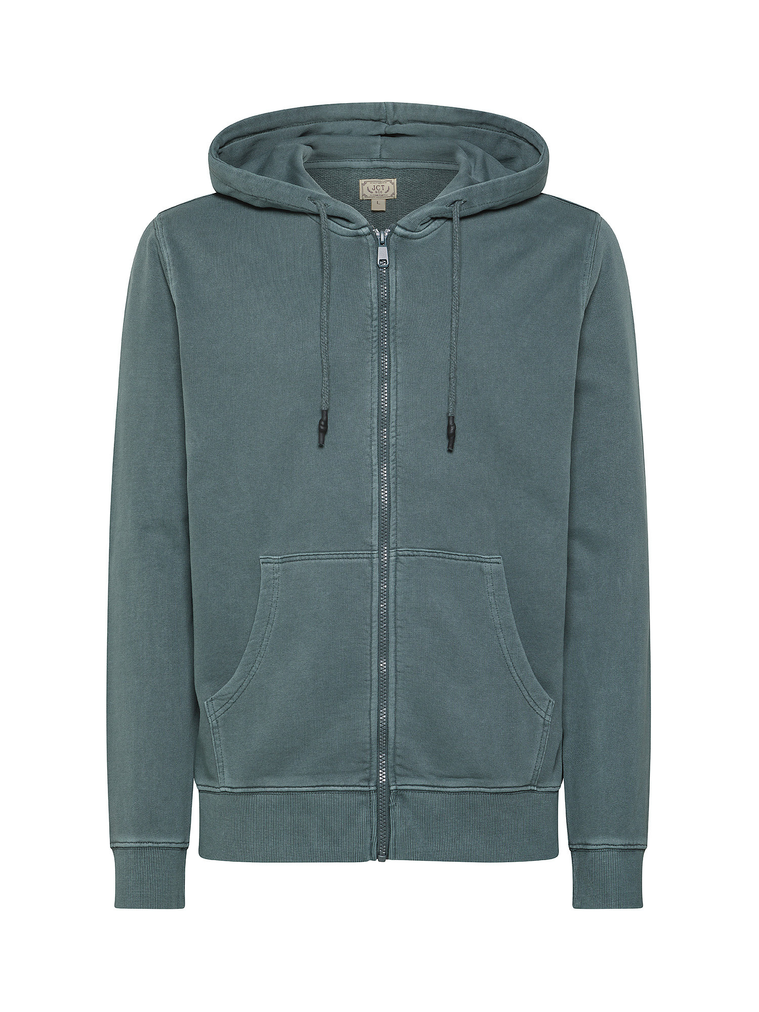 JCT - Pure cotton hooded sweatshirt, Green, large image number 0