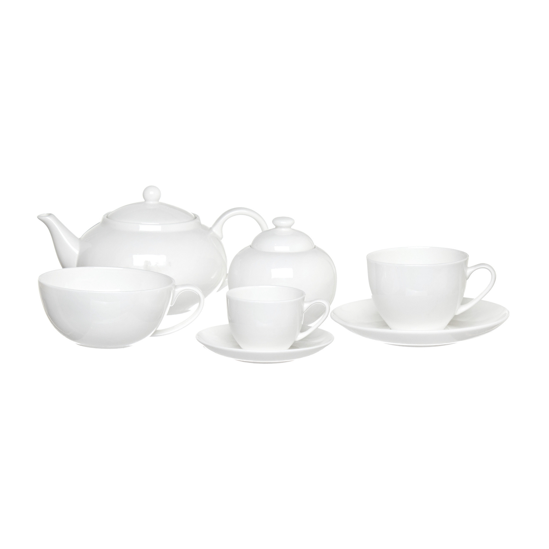 Anna porcelain tea pot, White, large image number 1
