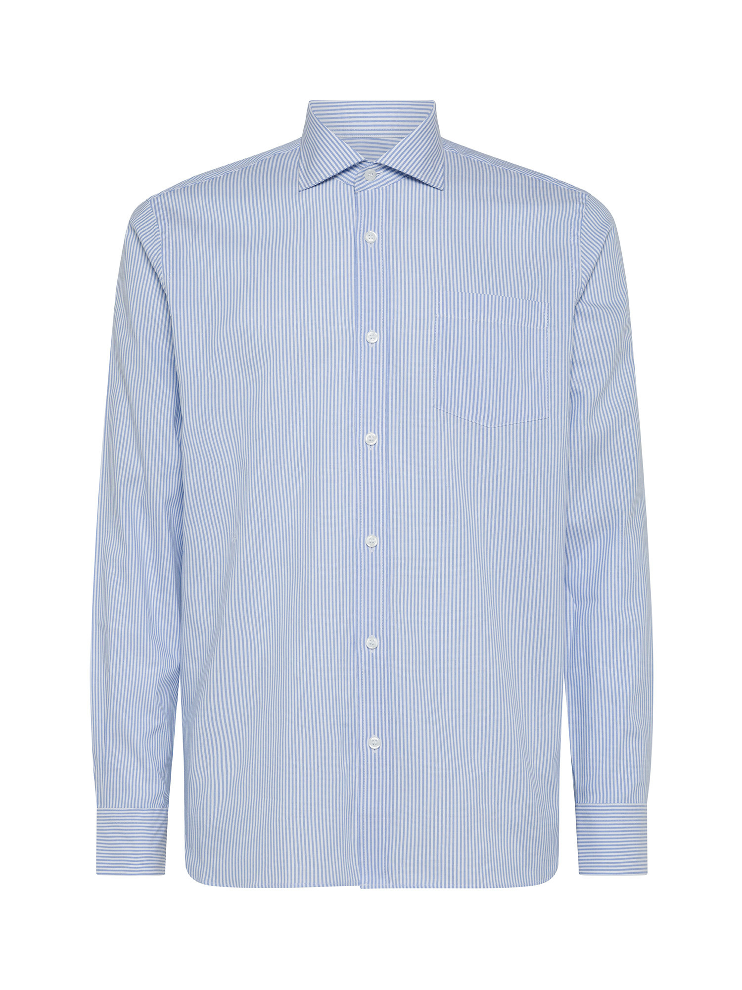 Luca D'Altieri - Camicia tailor fit in puro cotone, Azzurro, large image number 0