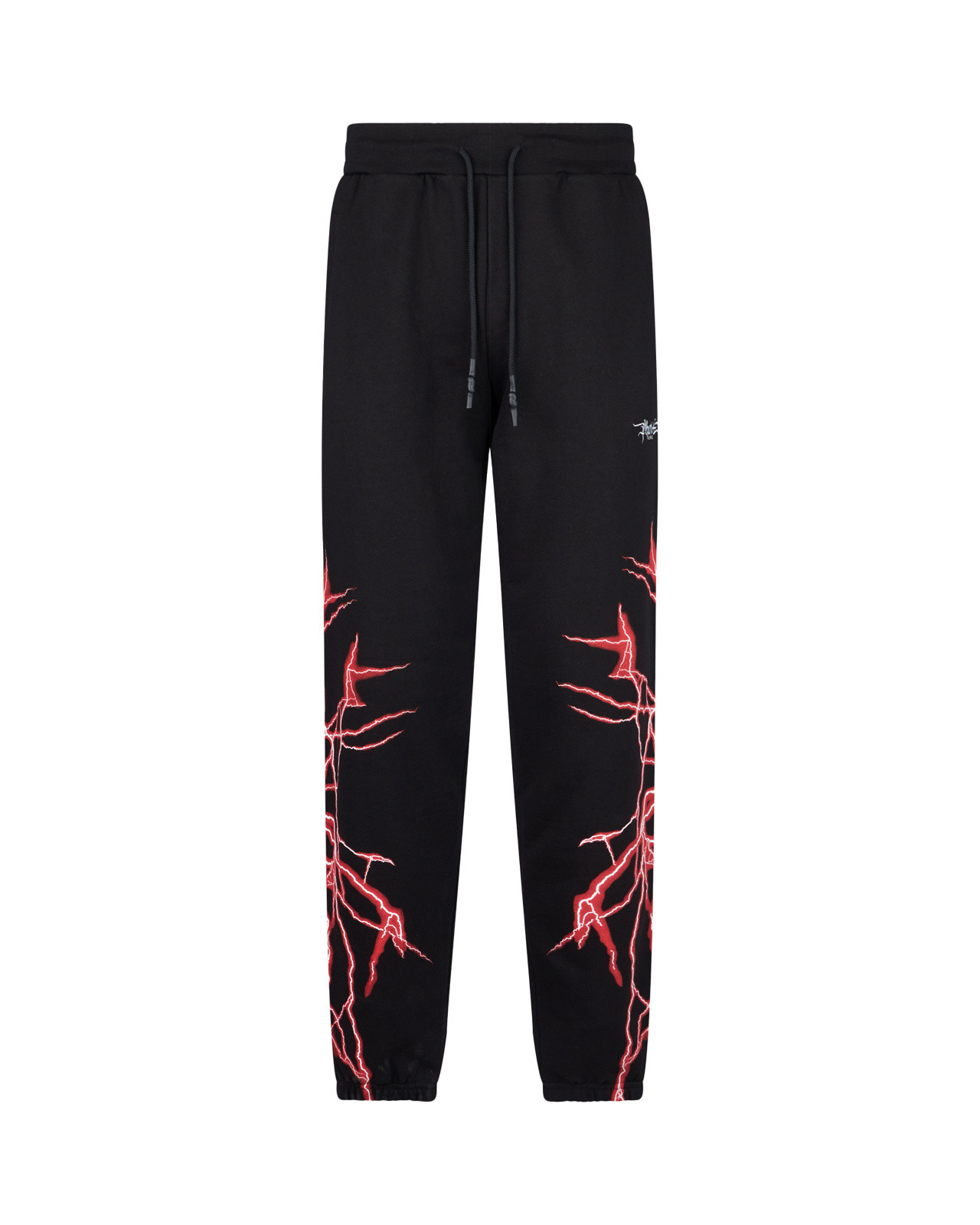 Phobia - Cotton trousers with lightning bolt print, Black, large image number 0