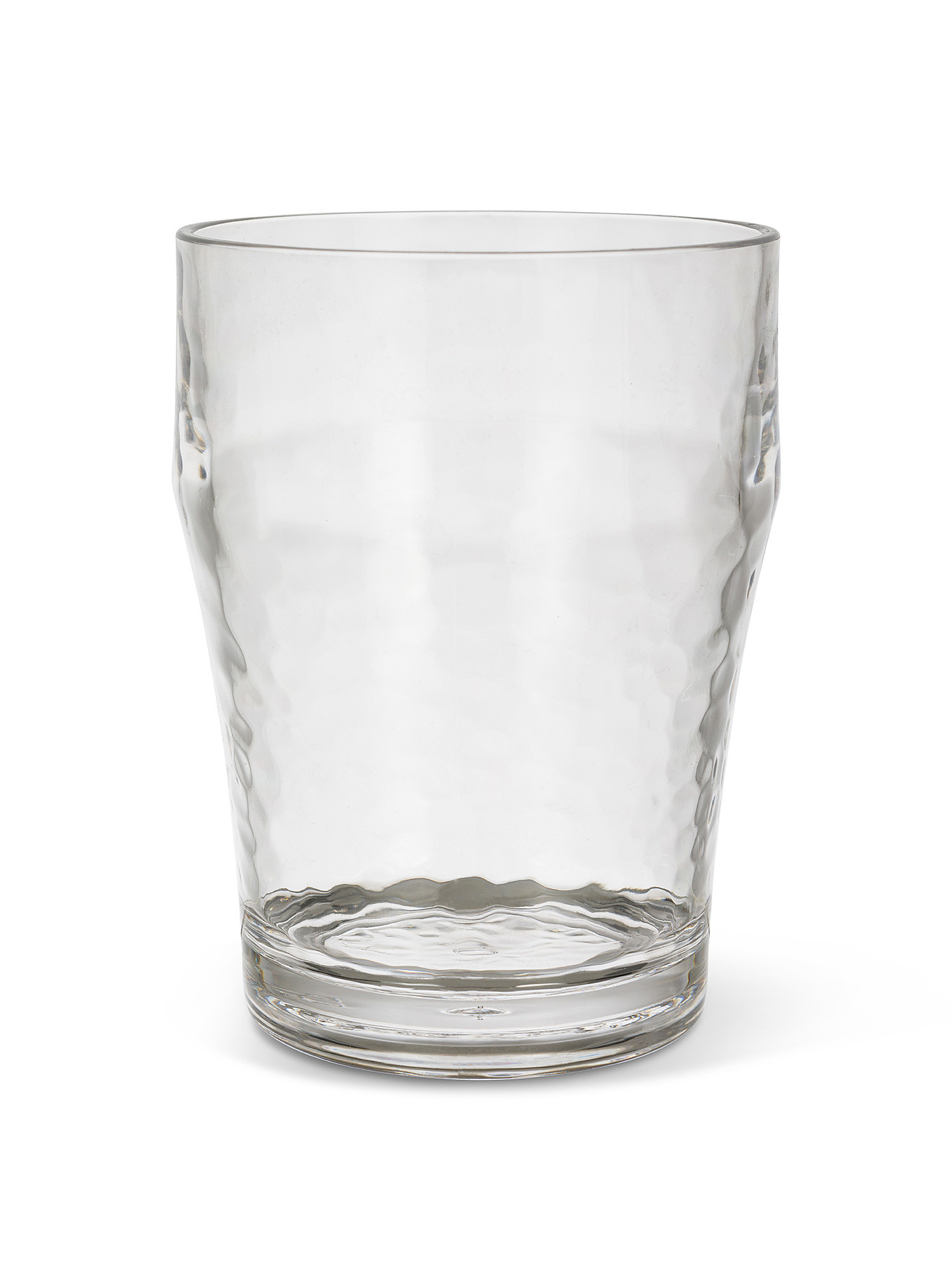 Bicchiere plastica effetto martellato, Trasparente, large image number 1