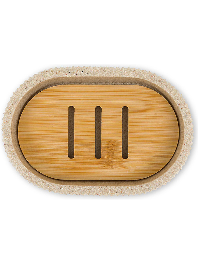 Striped polyresin soap holder