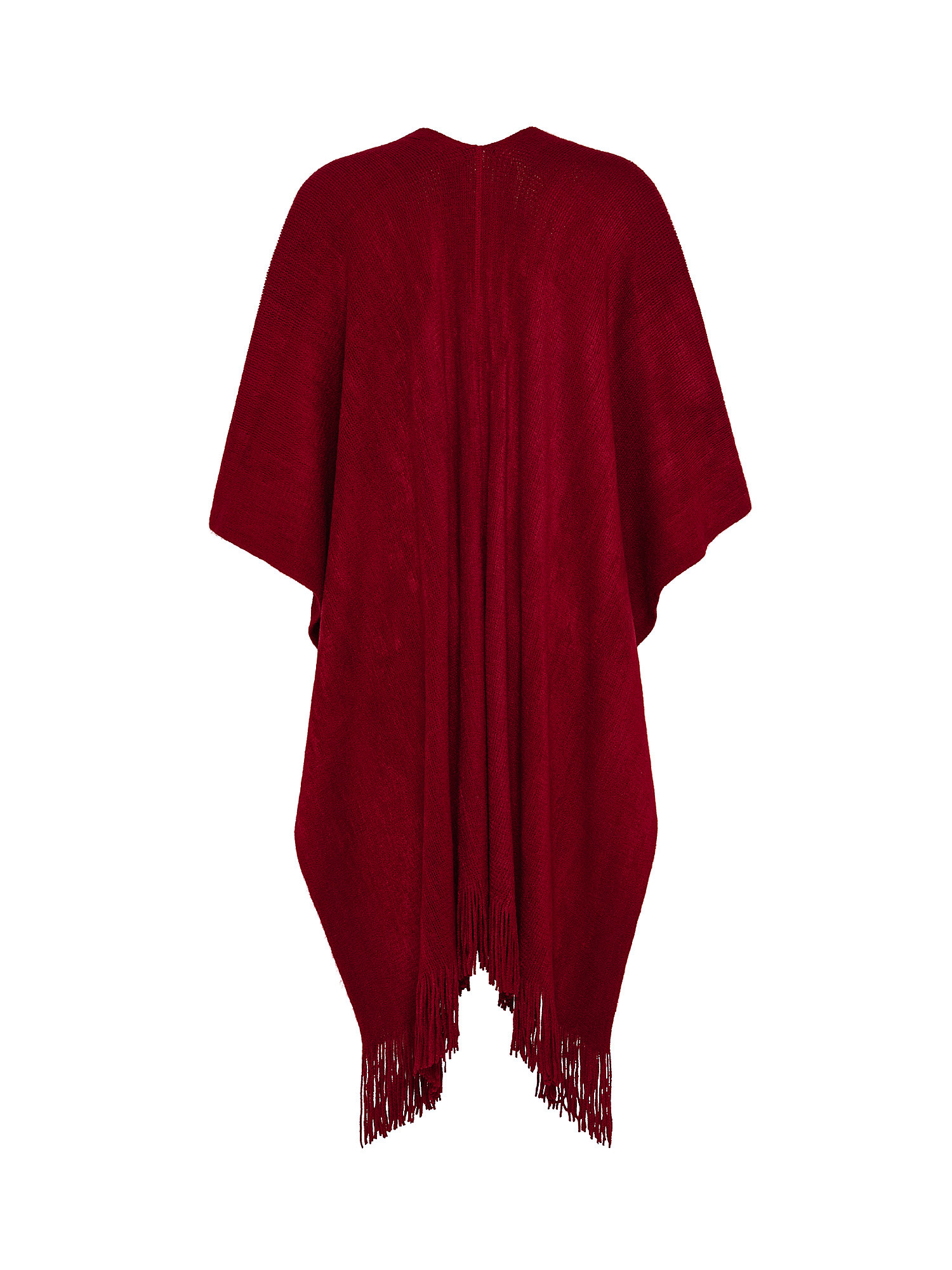 Cape with fringes, Red, large image number 1
