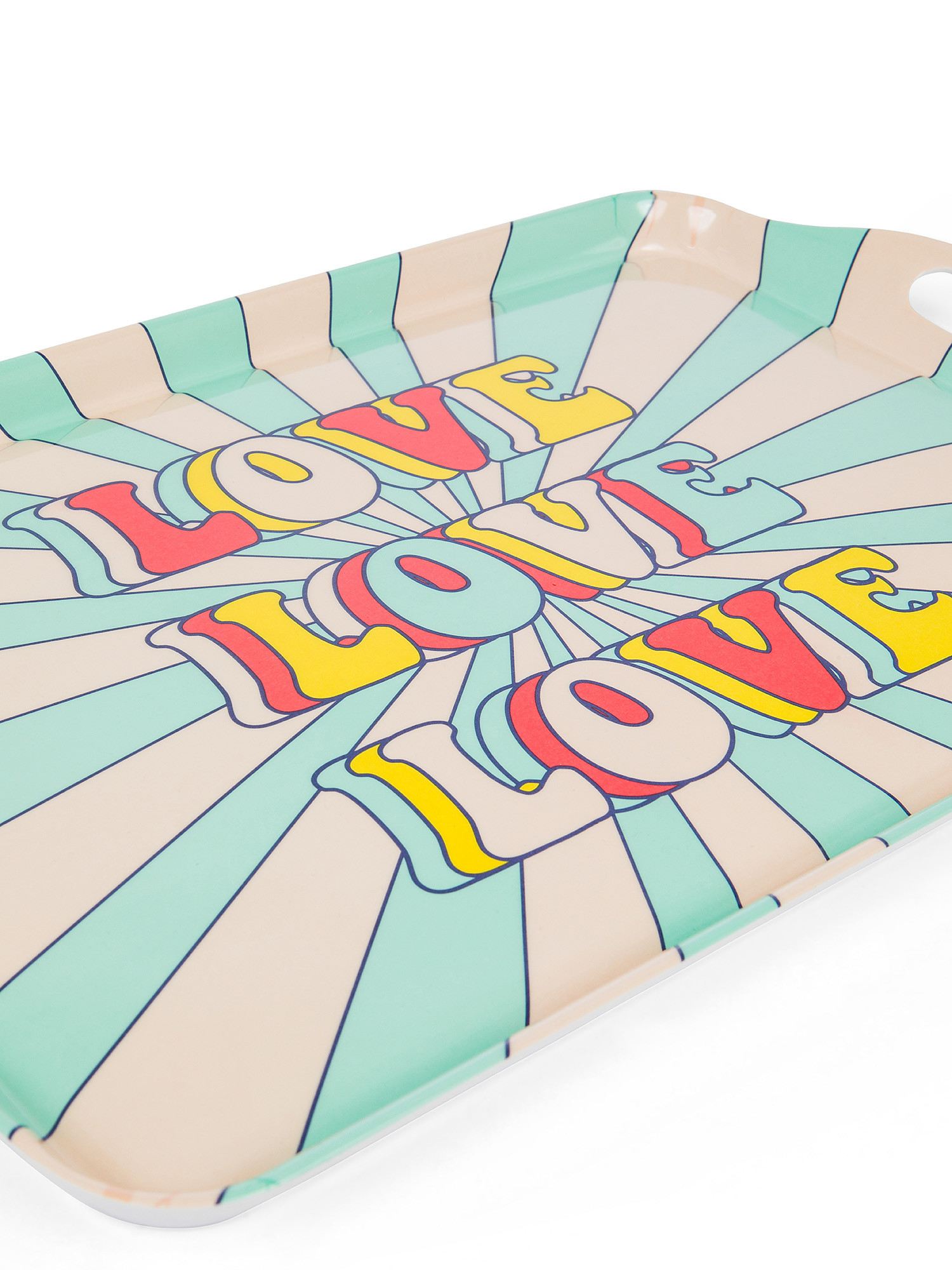 Melamine tray written love, Multicolor, large image number 1