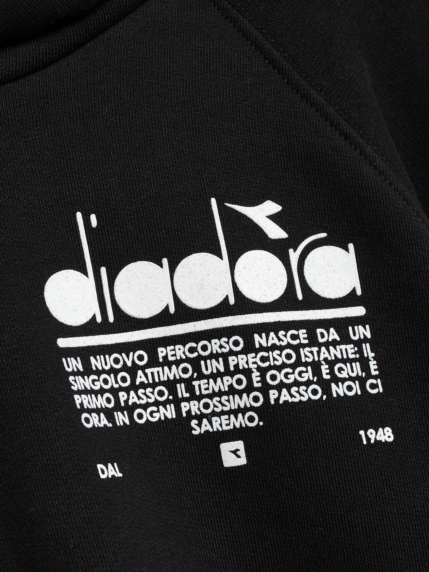 Diadora - Manifesto cotton hoodie, Black, large image number 1