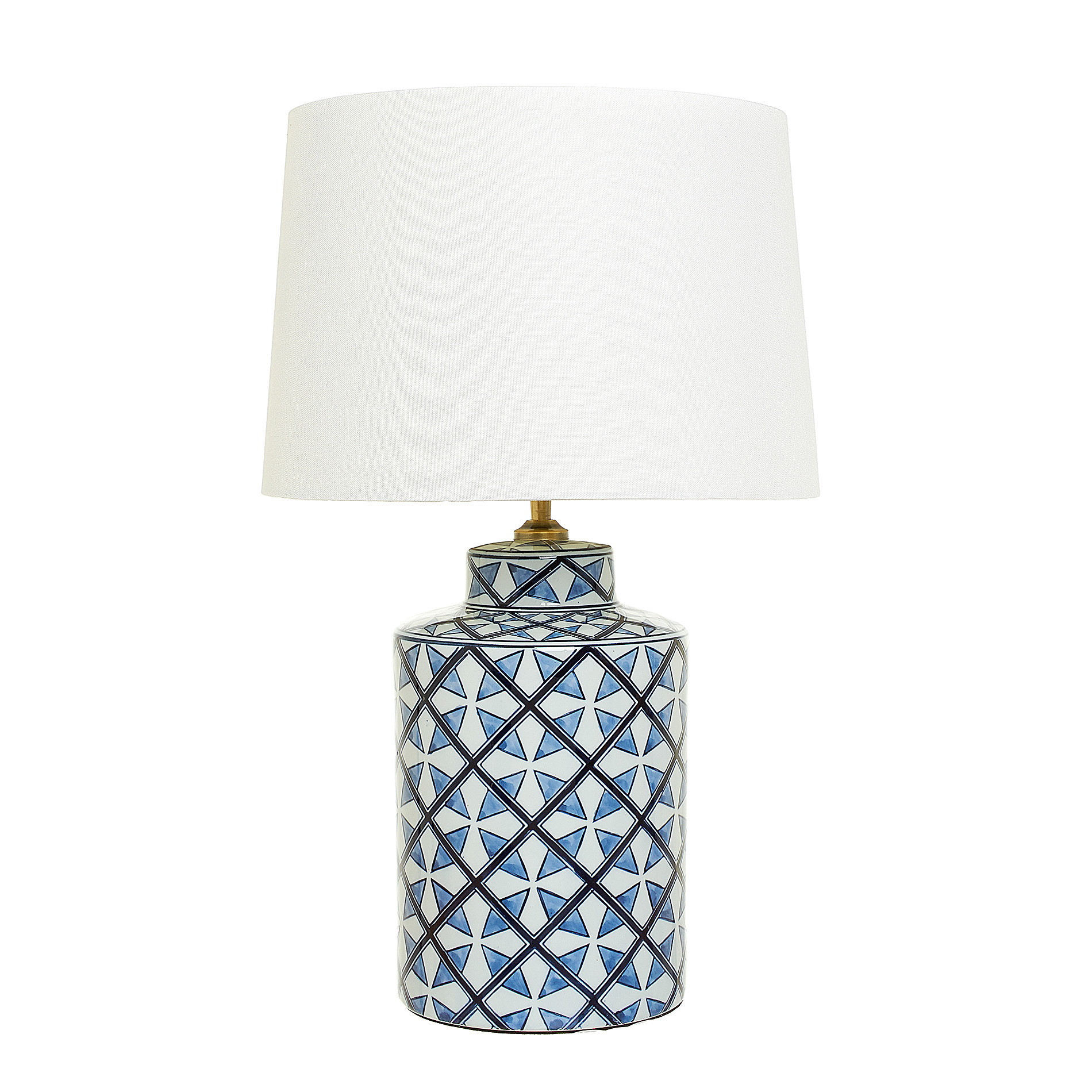 Porcelain Lamp, White / Blue, large image number 0