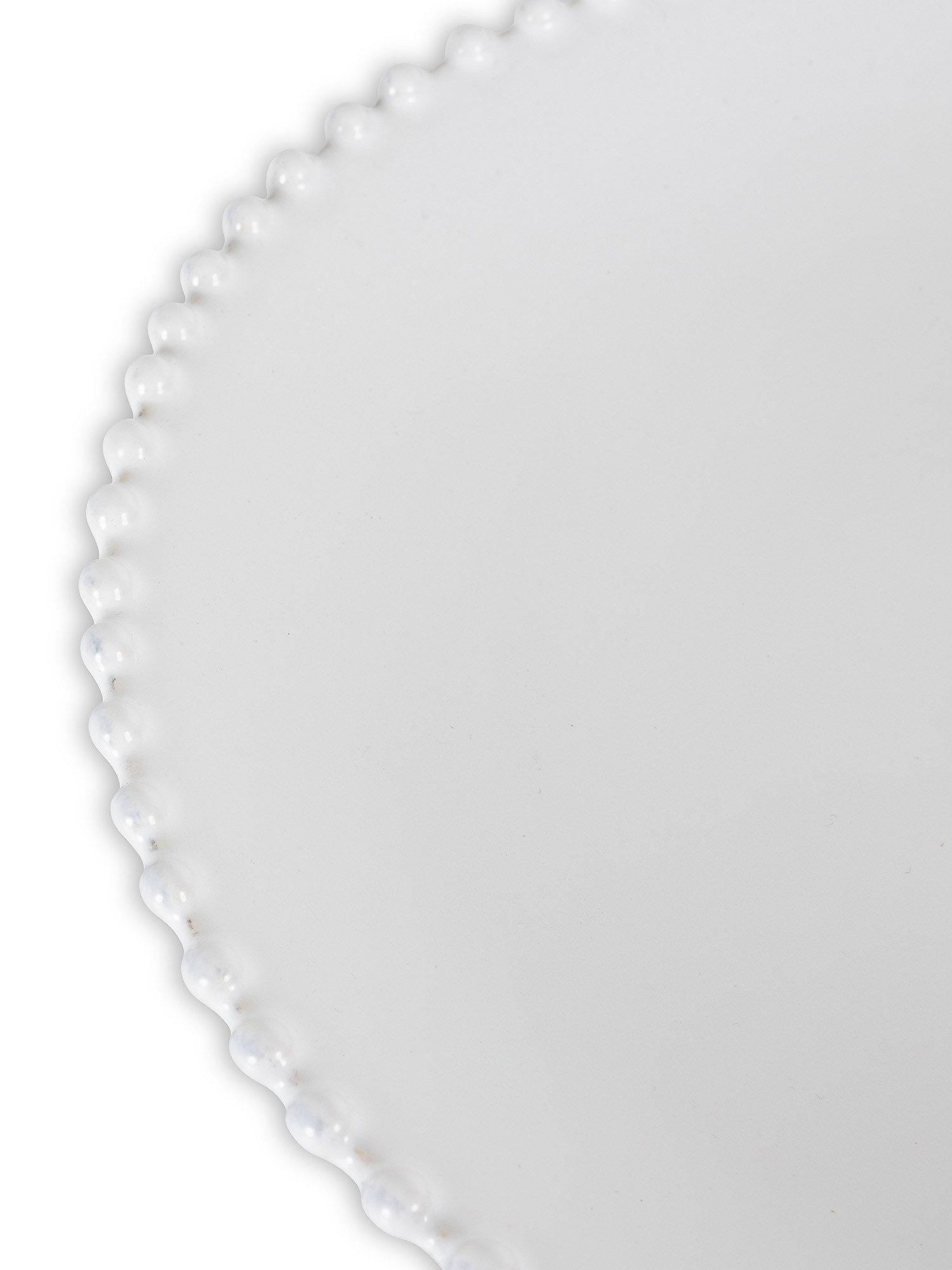Piatto piano ceramica Pearl, Bianco, large image number 1