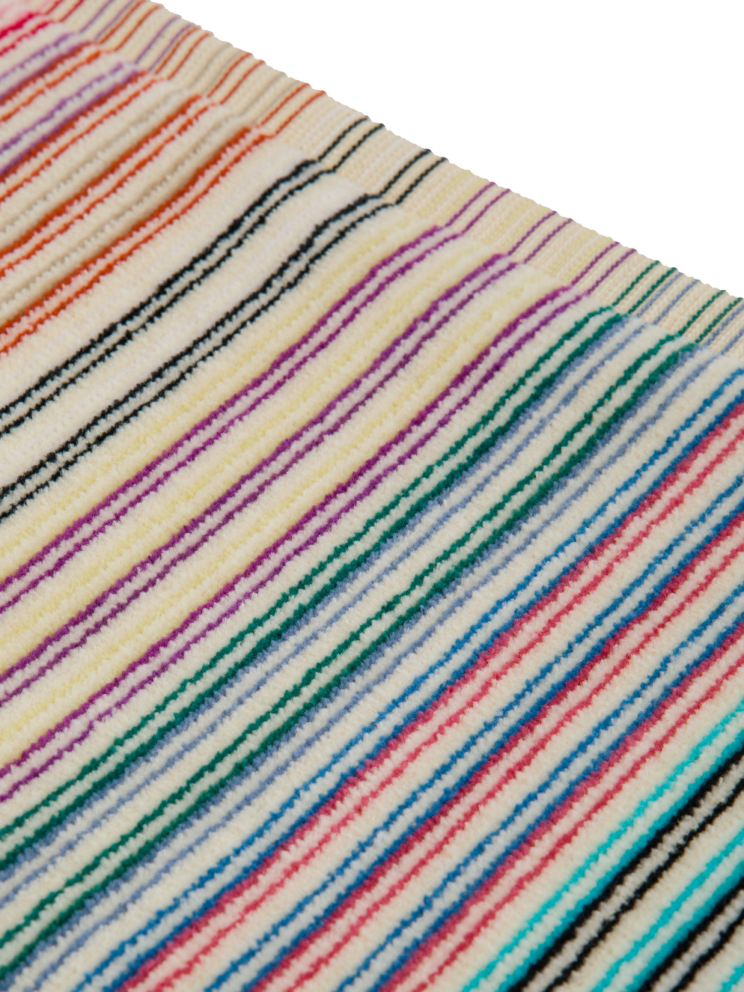 Cotton terry towel with stripes pattern, Multicolor, large image number 2