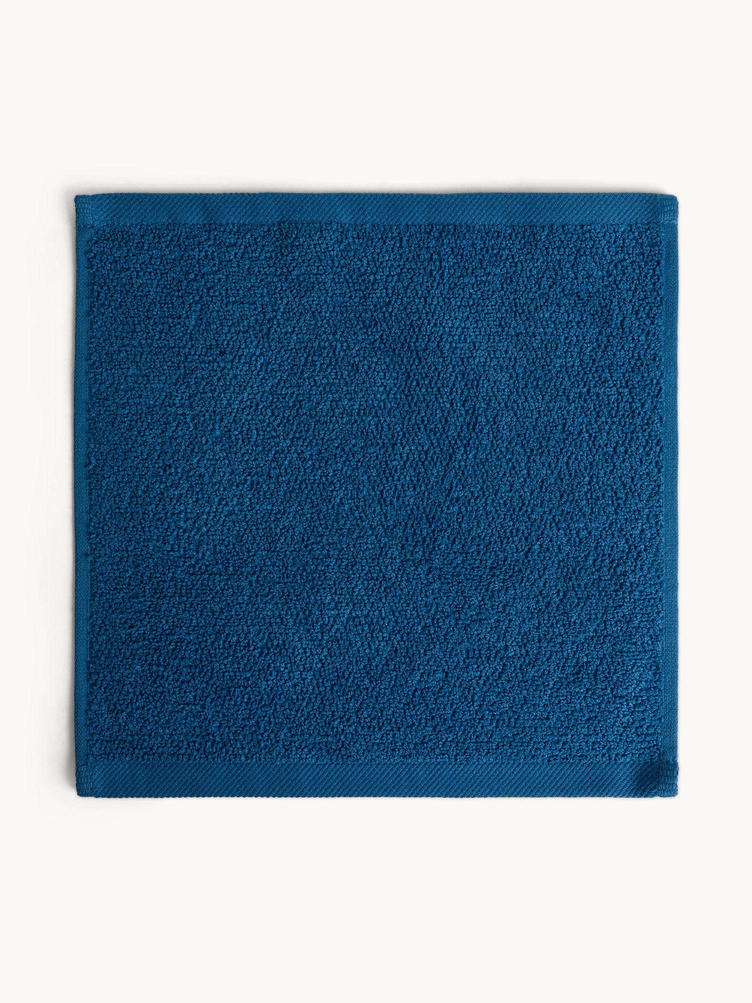 Basket of 4 plain cotton washcloths, Blue, large image number 1