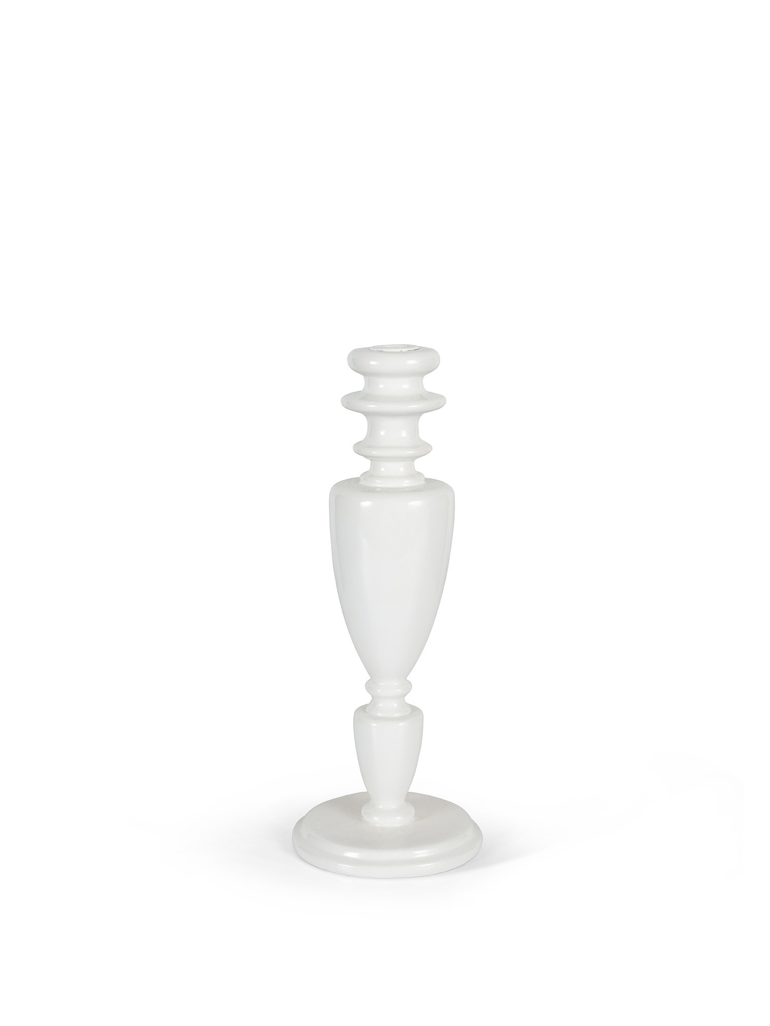 Lacquer effect candlestick, White, large image number 0