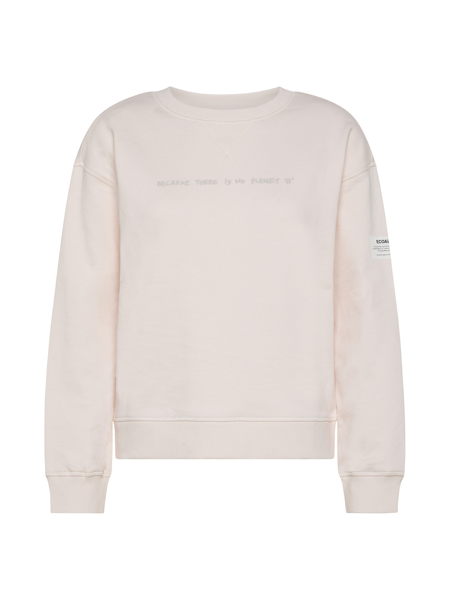 Ecoalf - Cagliari sweatshirt with writing, White Cream, large image number 0