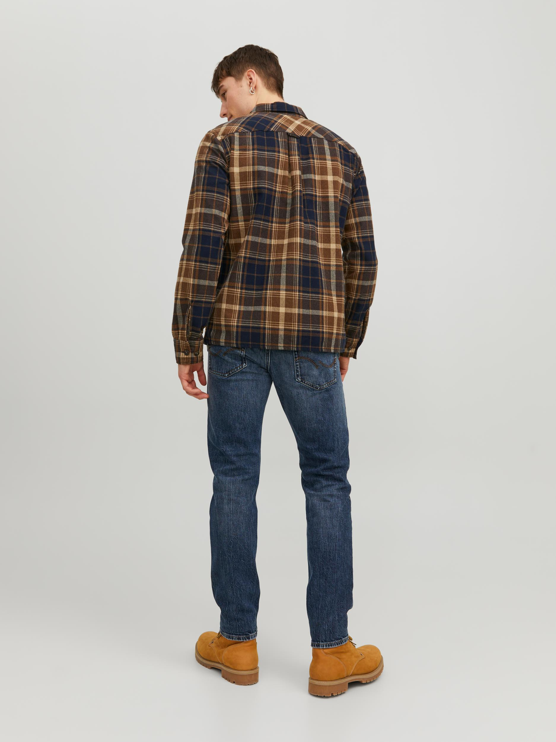 Jack & Jones - Tapered fit five-pocket jeans, Dark Blue, large image number 4
