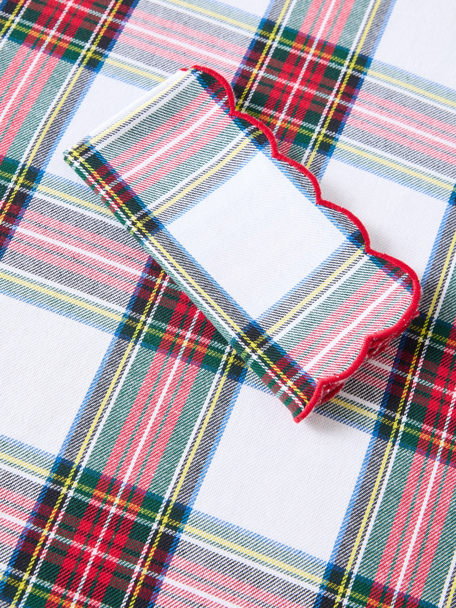 Set di 2 tovaglioli in cotone tinto filo motivo tartan, Rosso Mattone, large image number 1