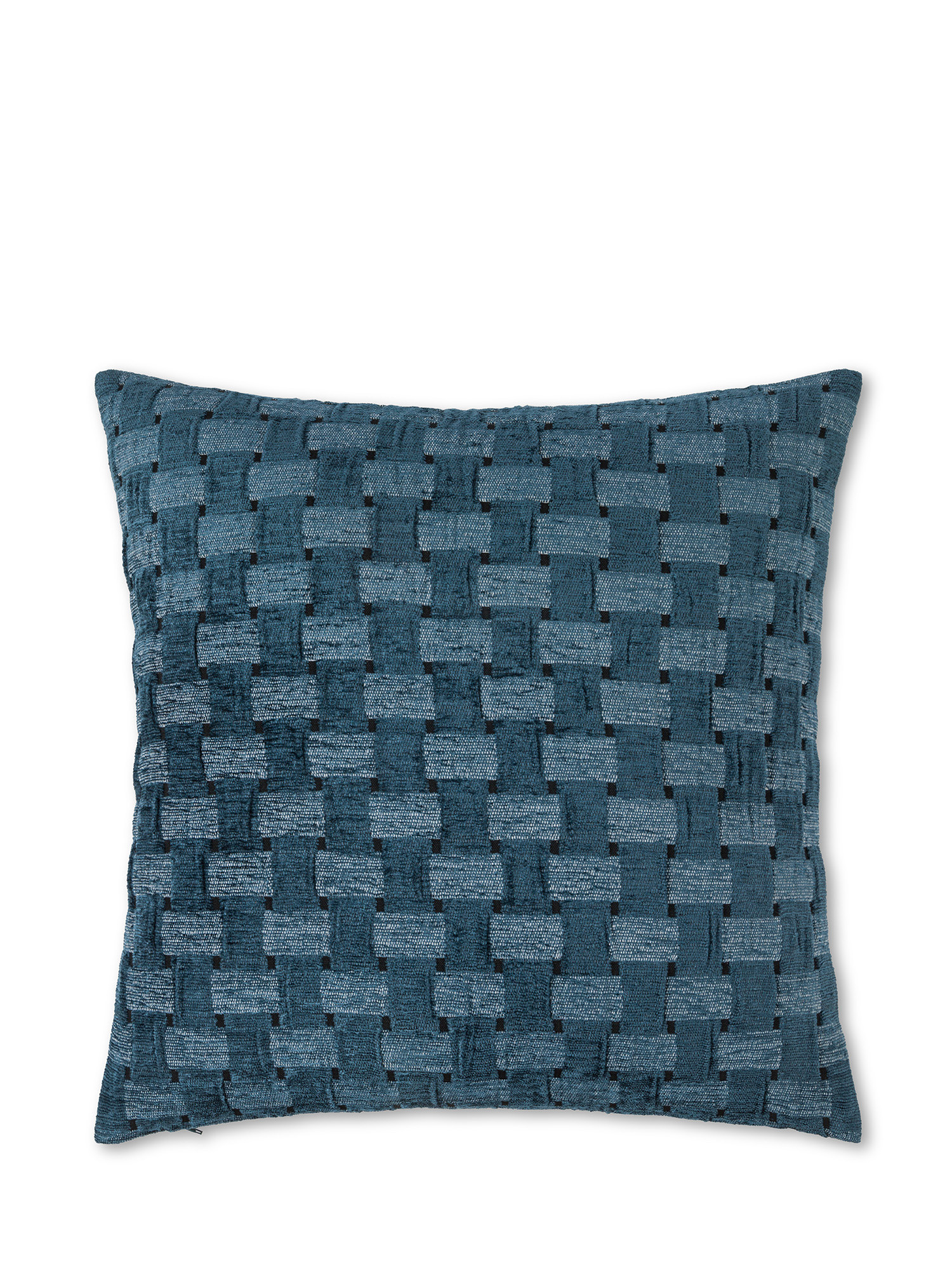 Jacquard cushion with woven pattern 45x45cm, Blue, large image number 0