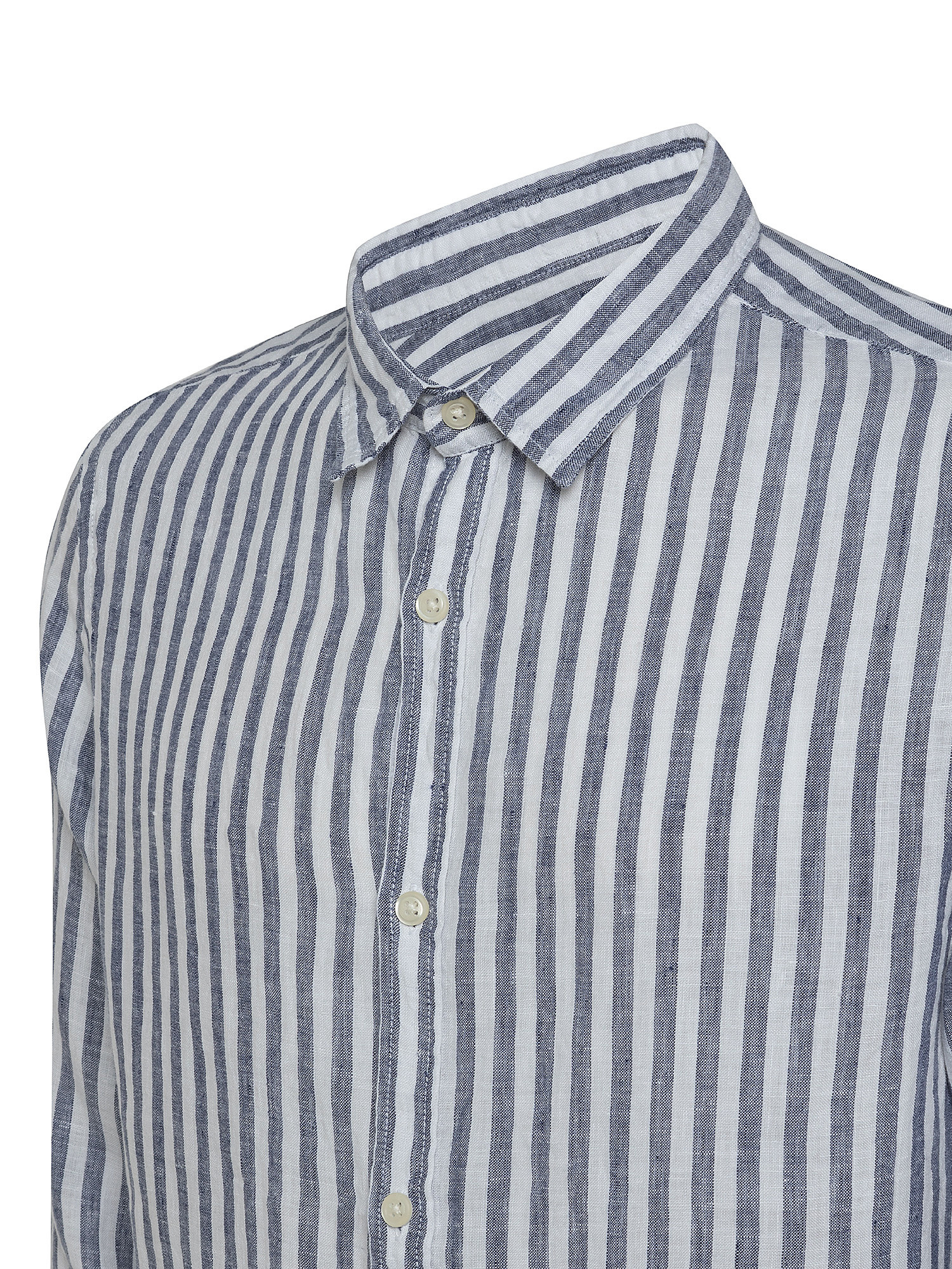 Camicia puro lino collo francese, Blu chiaro, large image number 2
