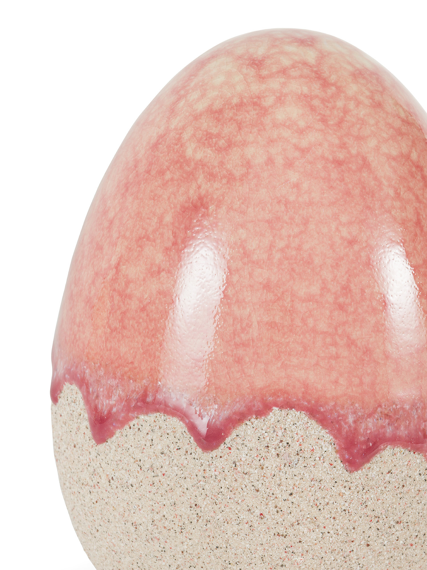 Porcelain egg ornament, Pink, large image number 1