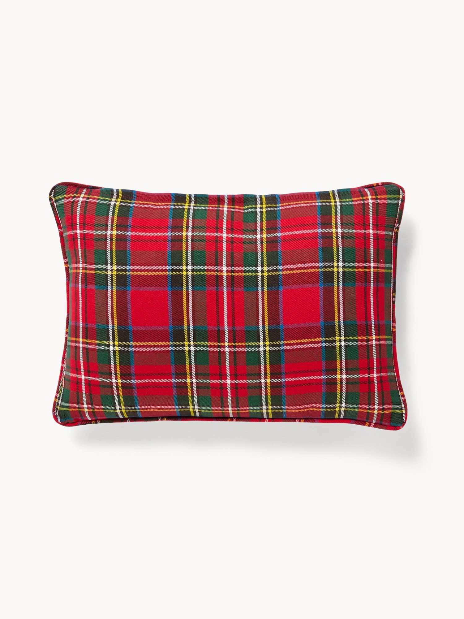 Cotton cushion with tartan pattern 35x50cm, Red, large image number 1
