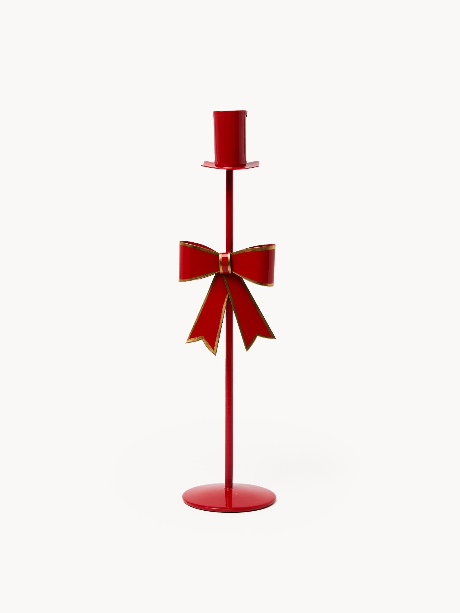 Handmade iron candle holder, Red, large image number 0