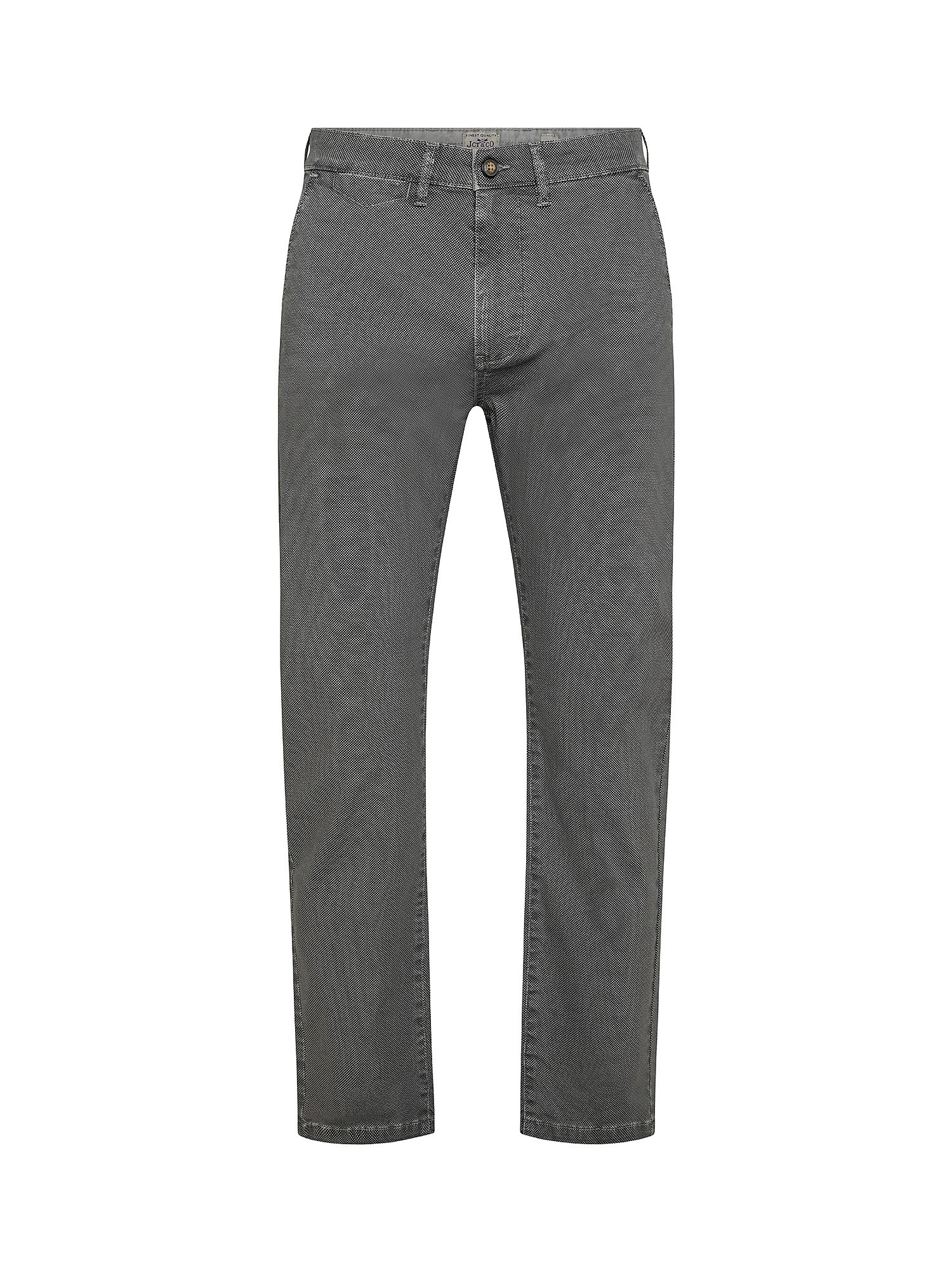 Stretch cotton chinos trousers, Grey, large image number 0