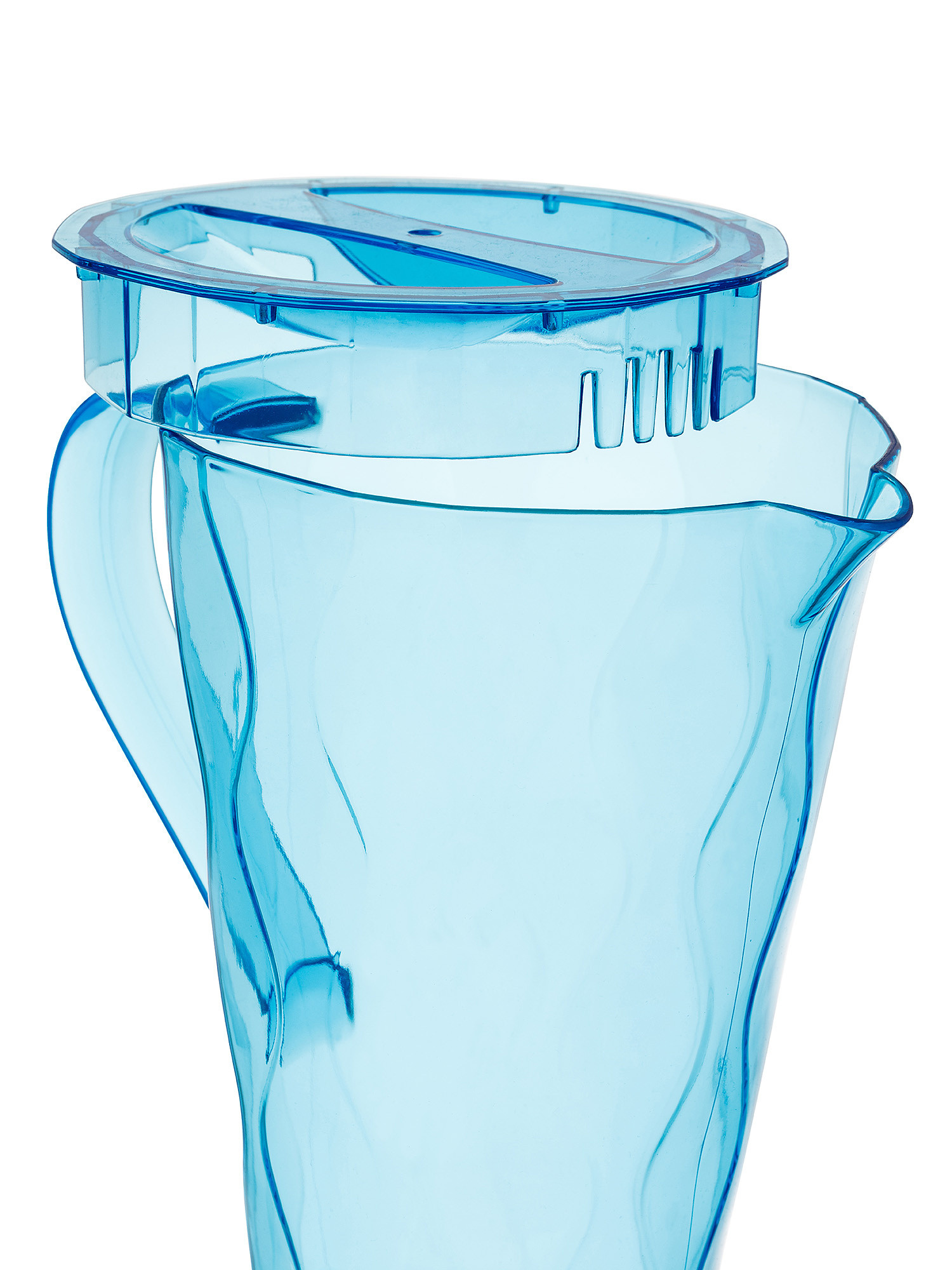 Wave effect plastic jug, Light Blue, large image number 1