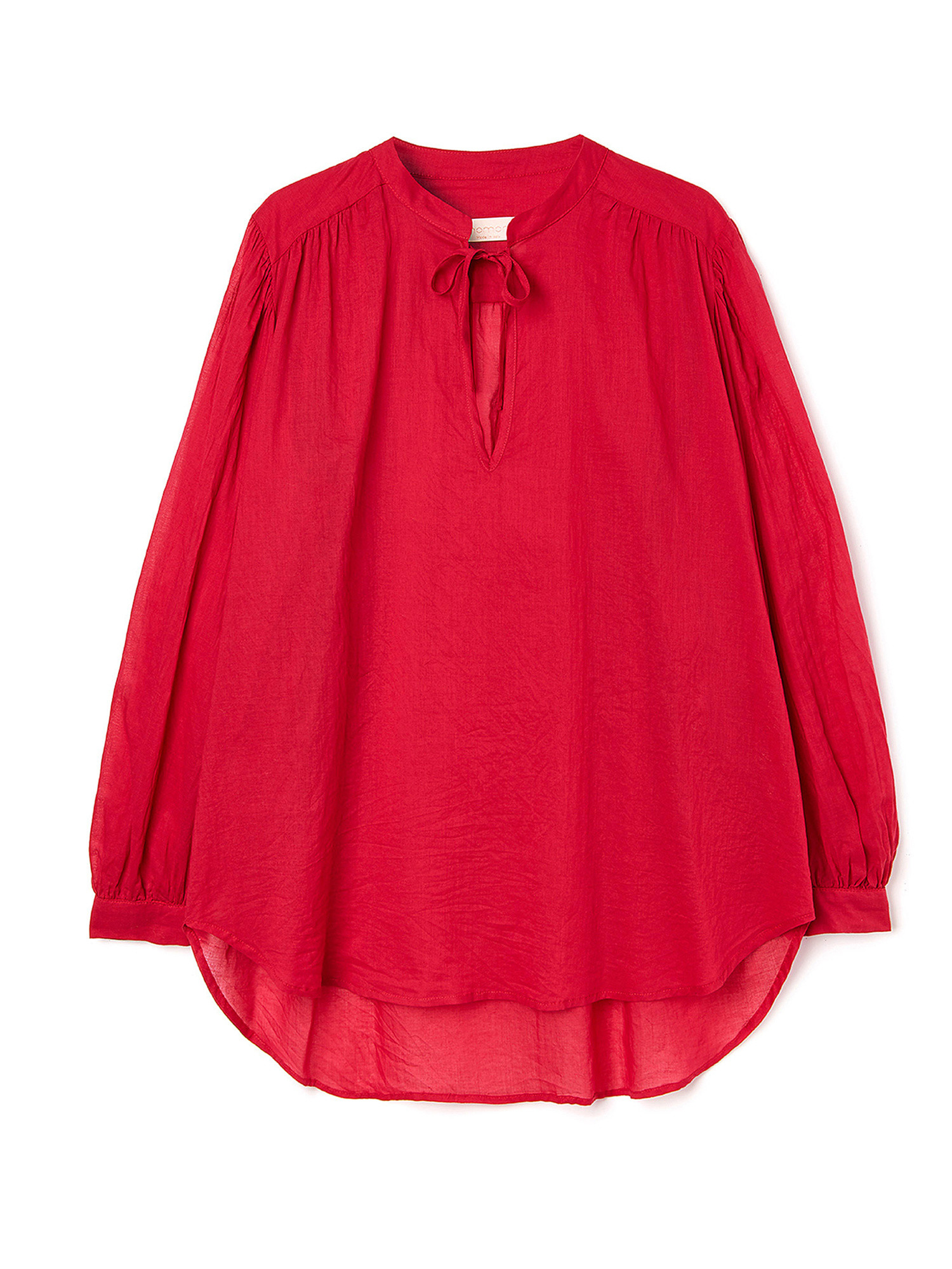 Blusa Kansas in voile di cotone, Rosso, large image number 0