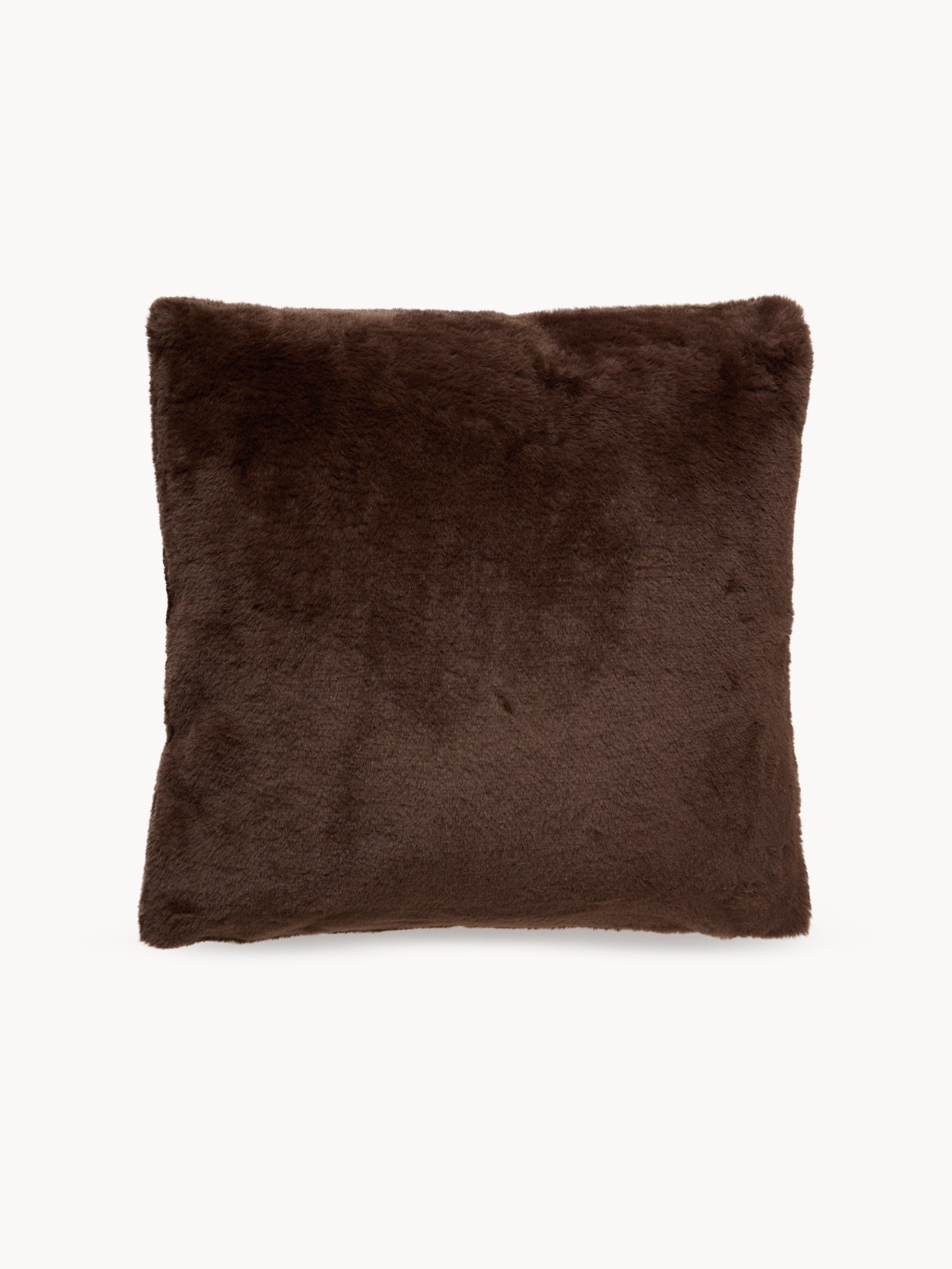 Fur-effect cushion 45x45cm, Brown, large image number 0