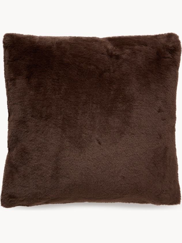 Fur-effect cushion 45x45cm