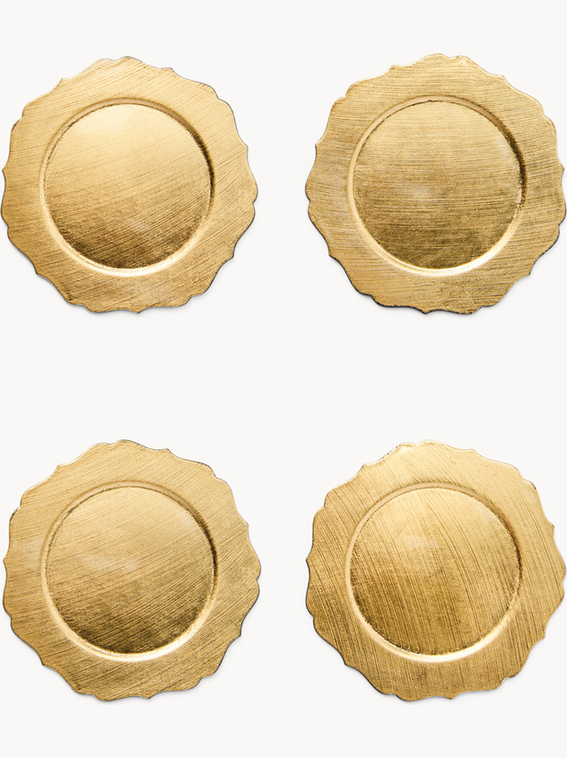 Set 4 sottobicchieri bordo ondulato