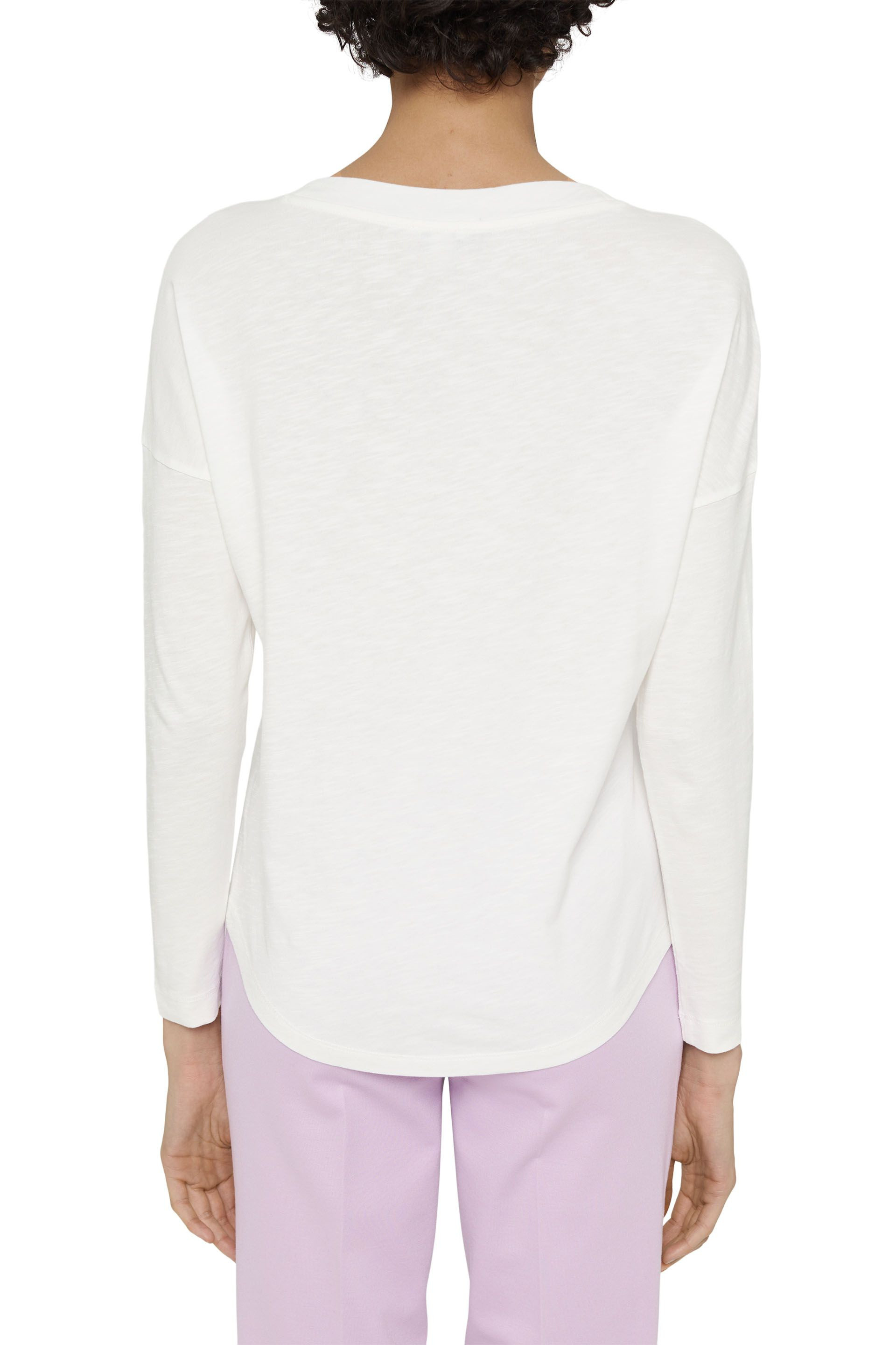 Long-sleeved T-shirt with pocket, White, large image number 2