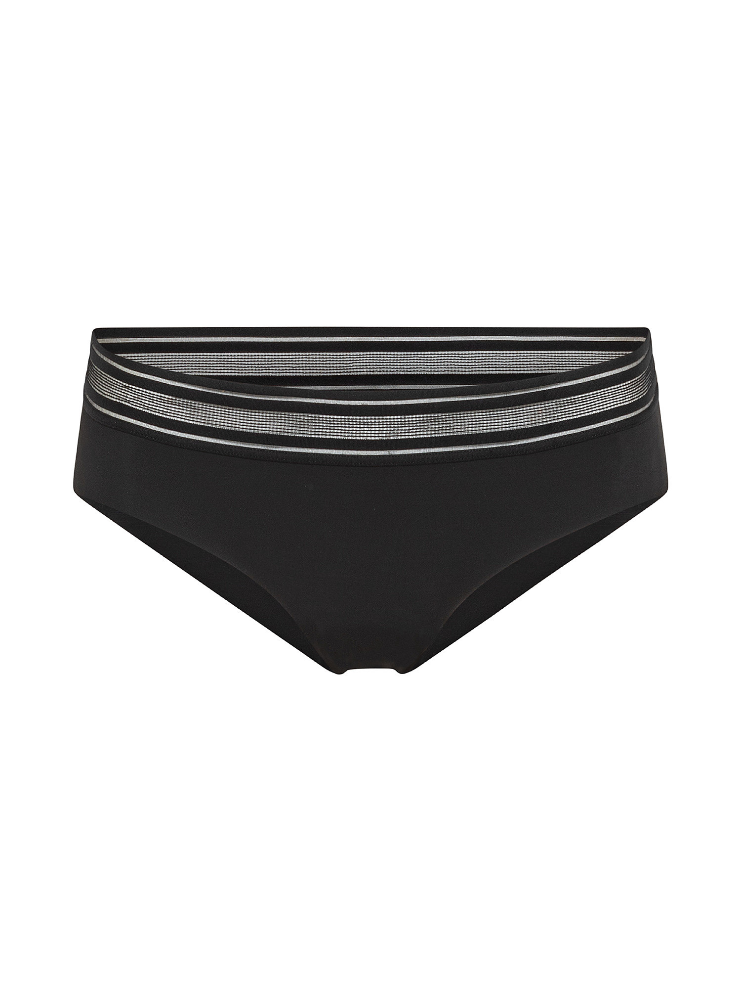 Briefs with graphic elastic band, Black, large image number 0