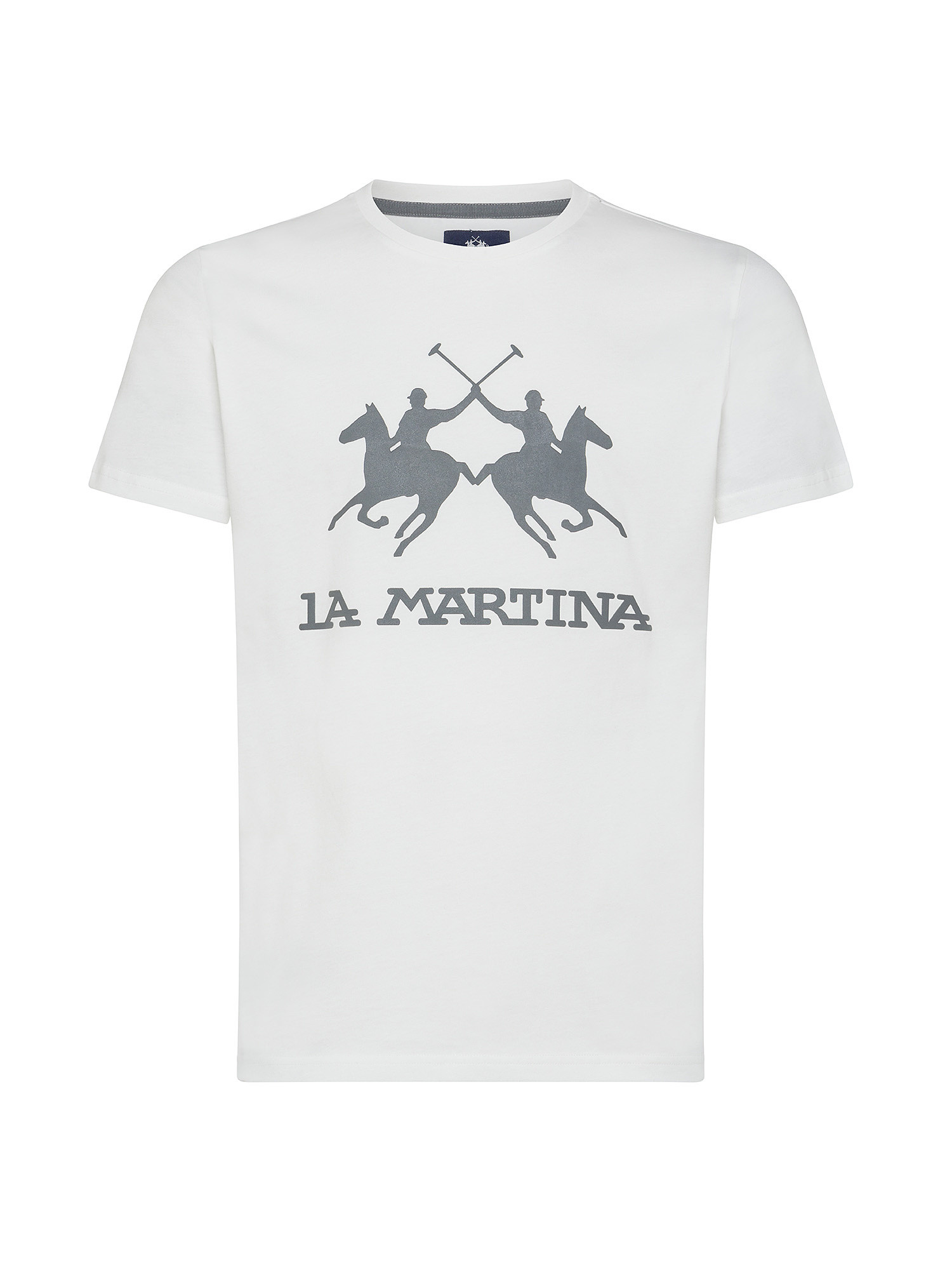 La Martina - T-shirt regular fit in cotone, Bianco, large image number 0