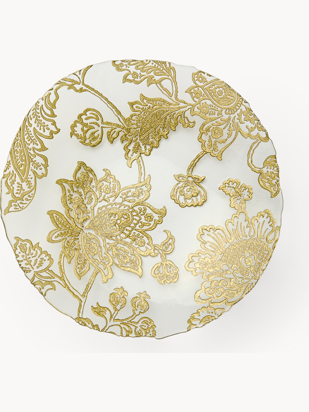 Centrotavola in vetro decoro fiori