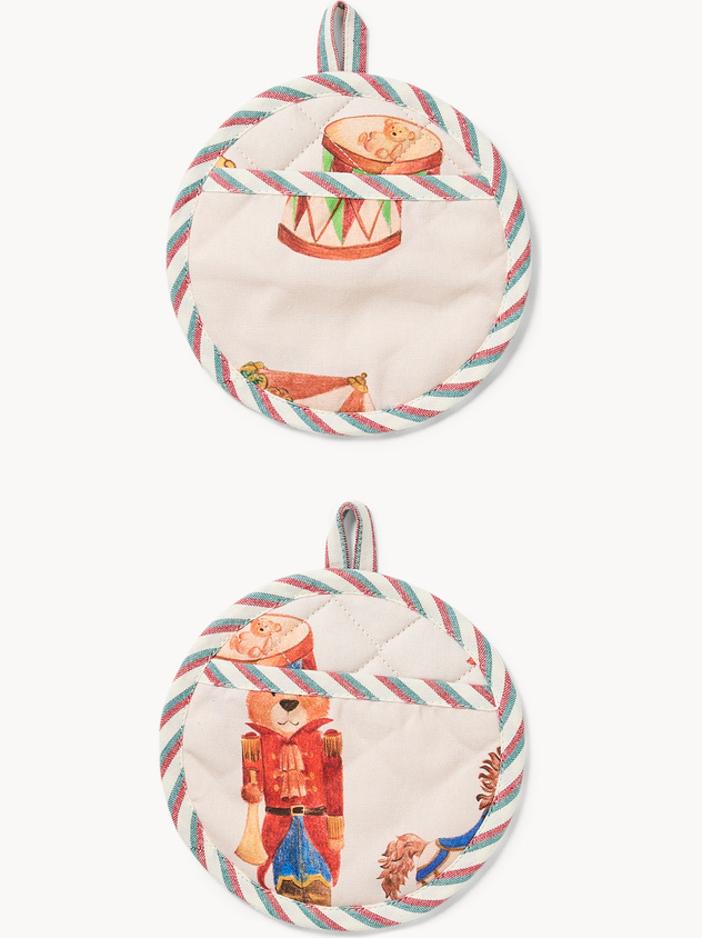 Scatola di latta regalo con set di 2 presine