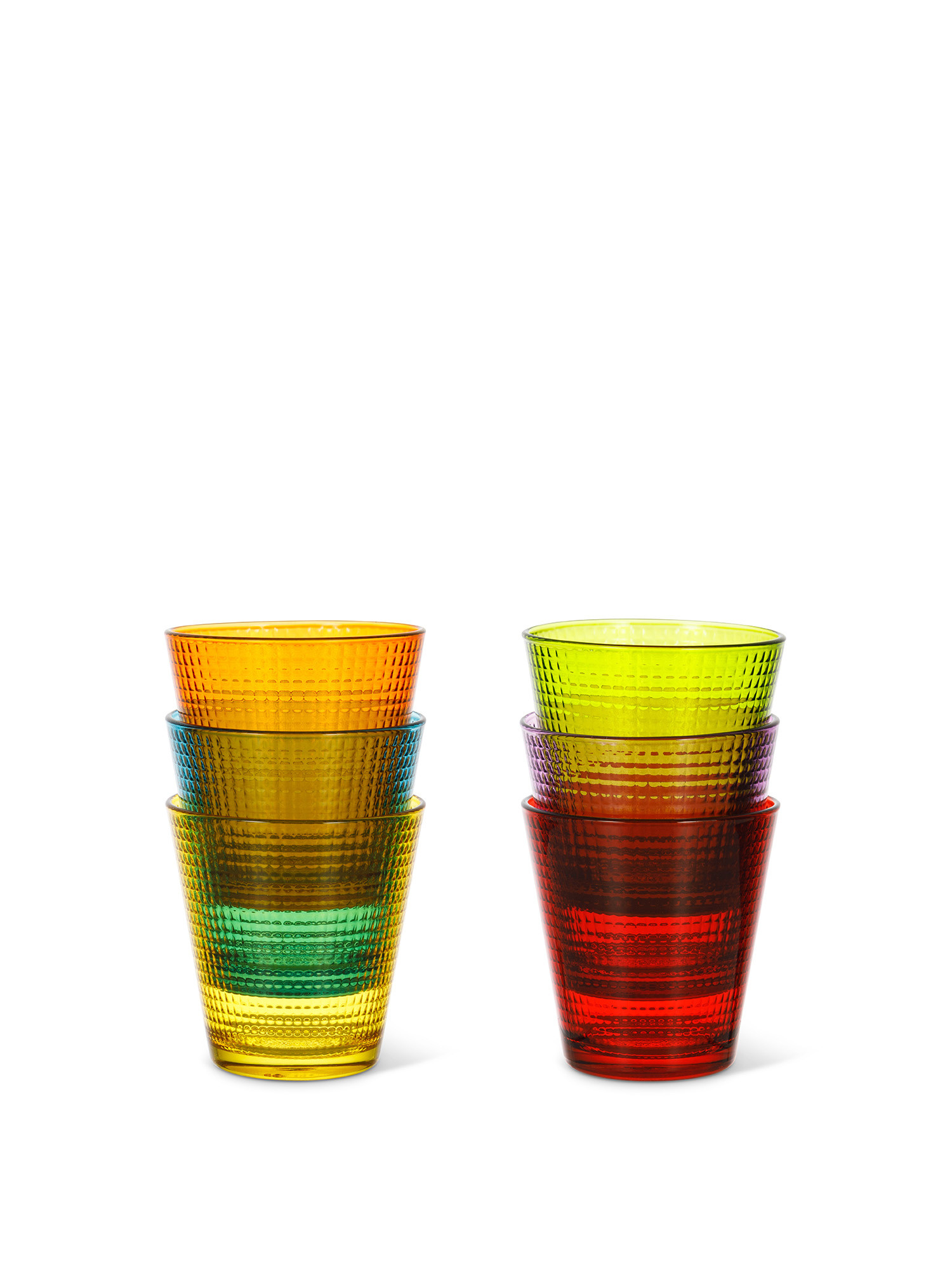 Set of 6 colored glasses Generation, Multicolor, large image number 1