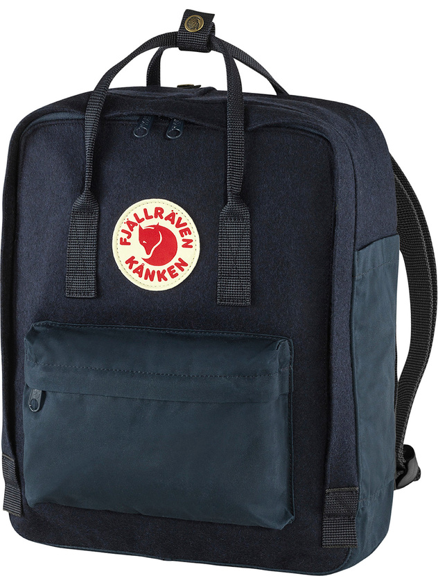 Kanken re-wool is the recycled wool version of the iconic backpack from the Swedish brand Fjallraven.