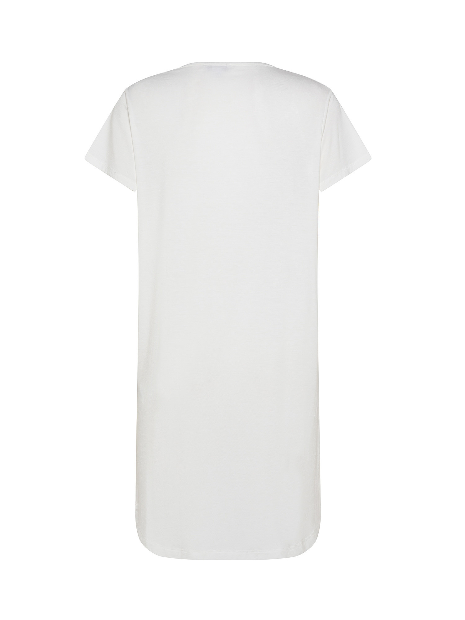 Solid color bamboo viscose maxi t-shirt, White, large image number 1