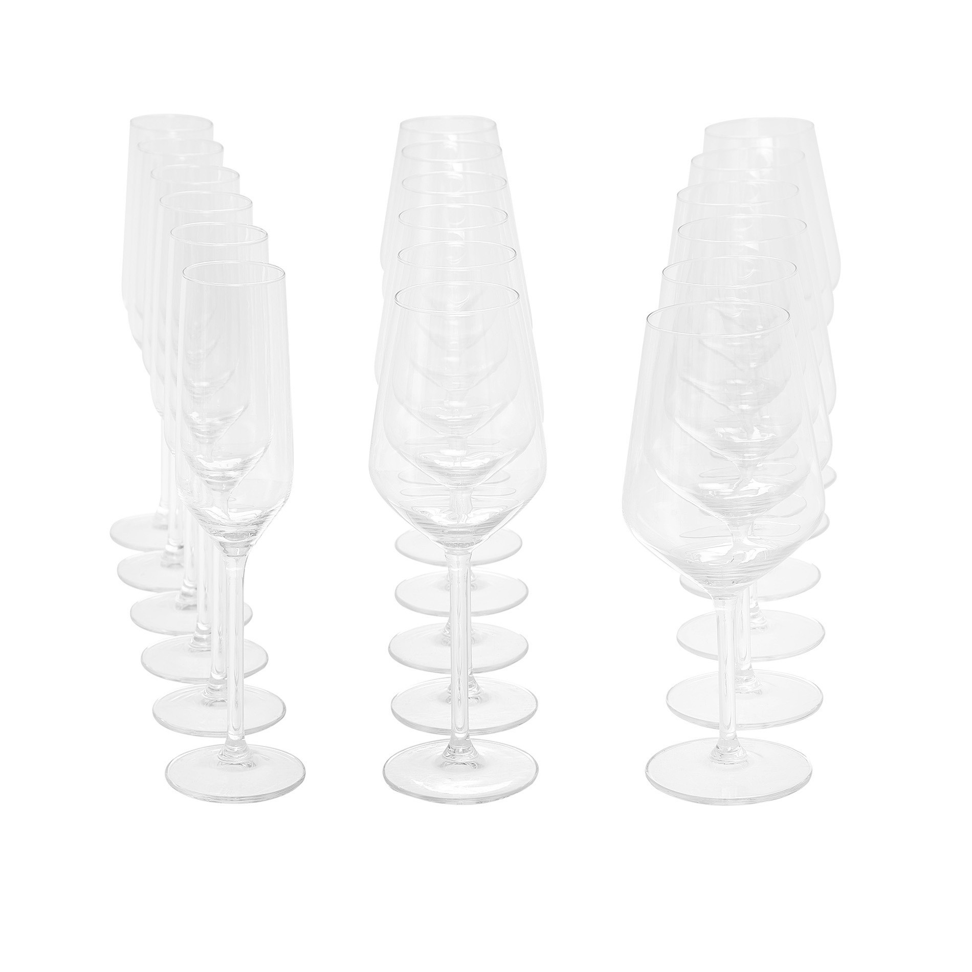 Set of 18 Mjosa glass goblets, Transparent, large image number 0