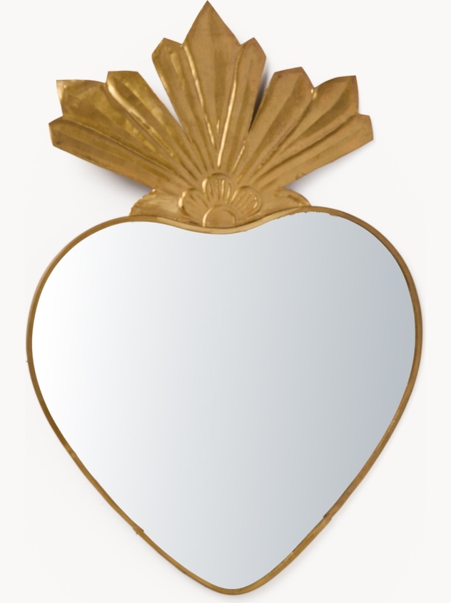Specchio da muro a forma di cuore
