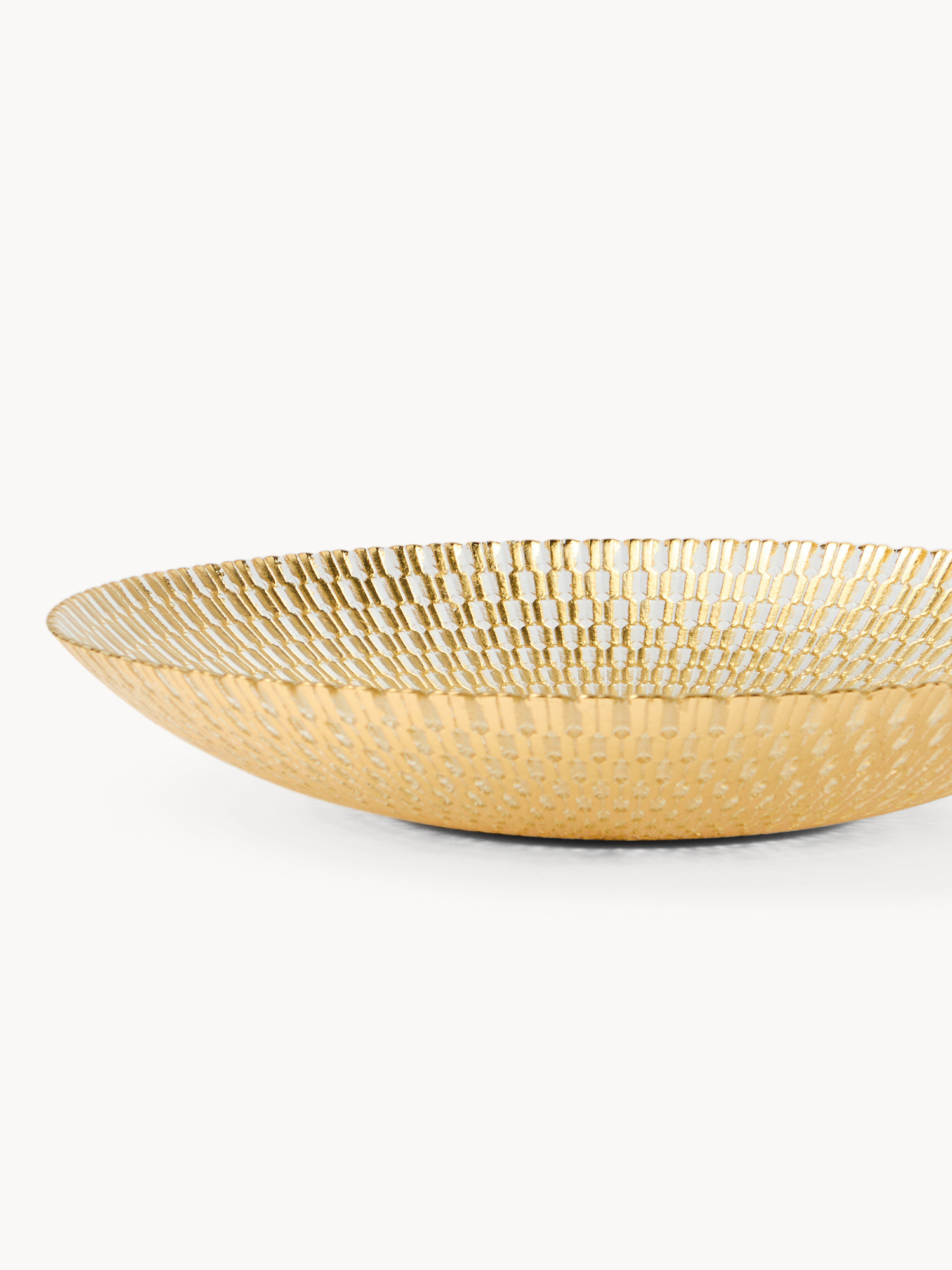 Centrotavola in vetro lavorato, Oro, large image number 1