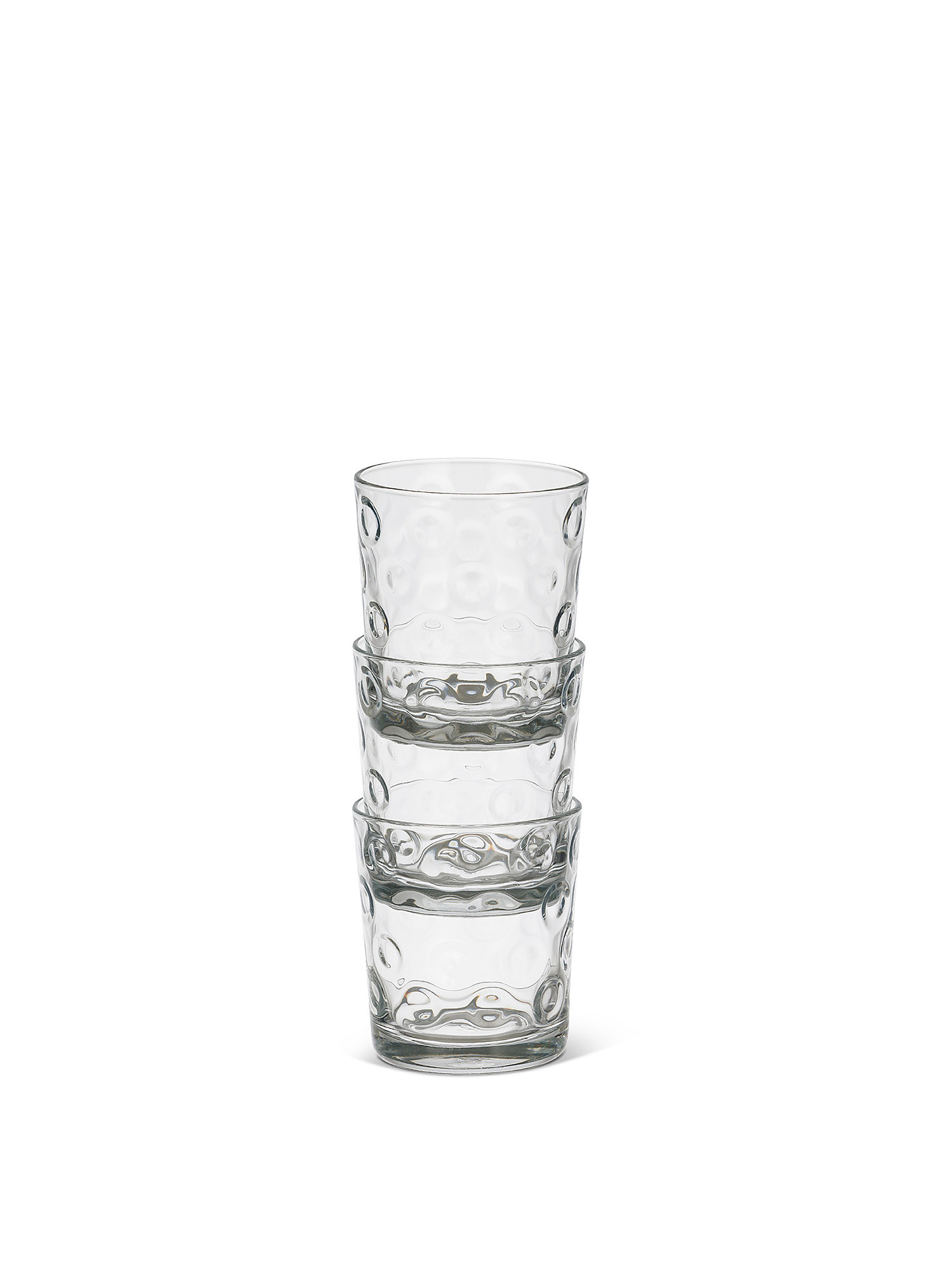 Set of 3 Rings glasses, Transparent, large image number 0