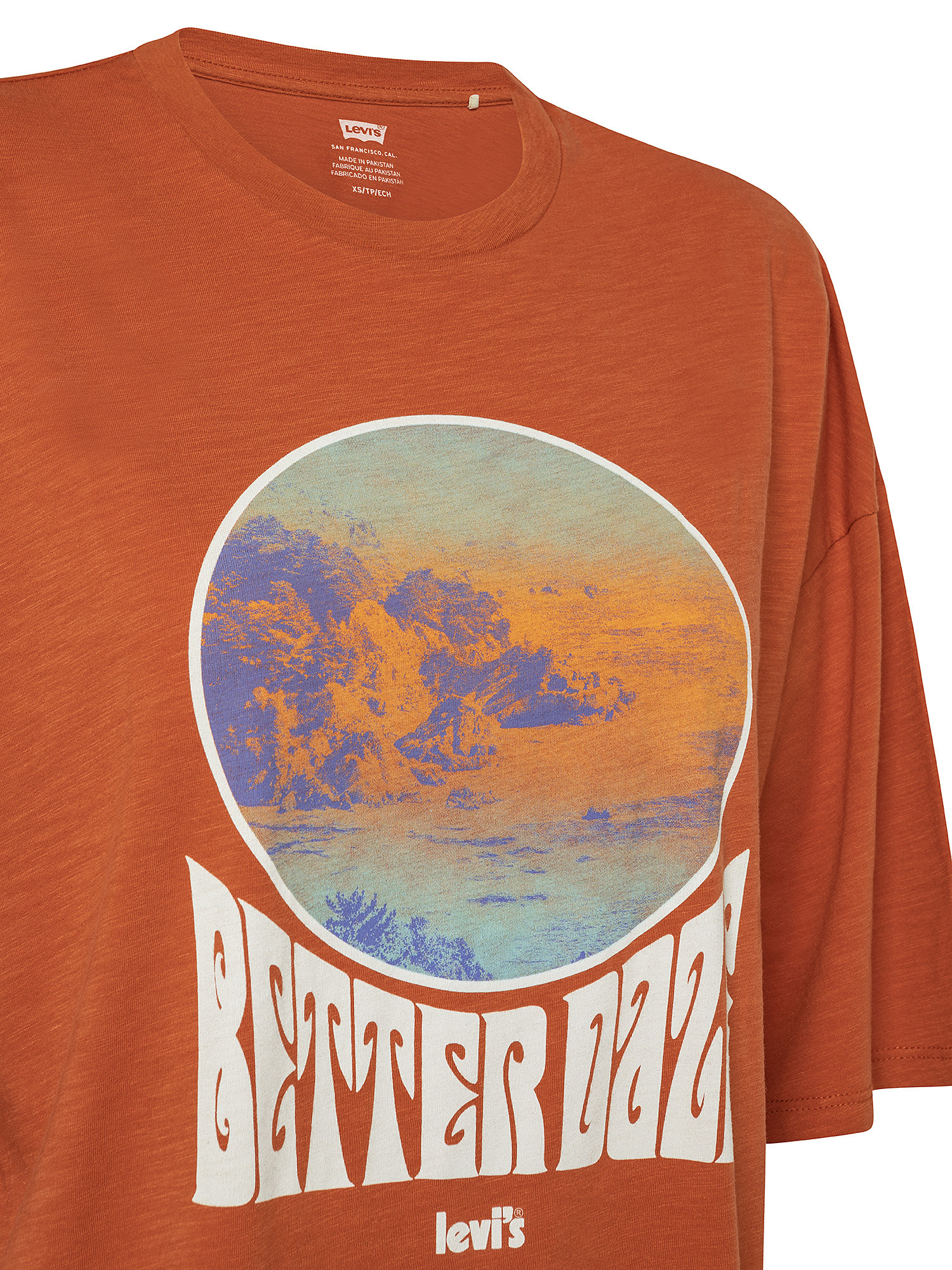 T-shirt Graphic Drapey Tee, Arancione, large image number 2