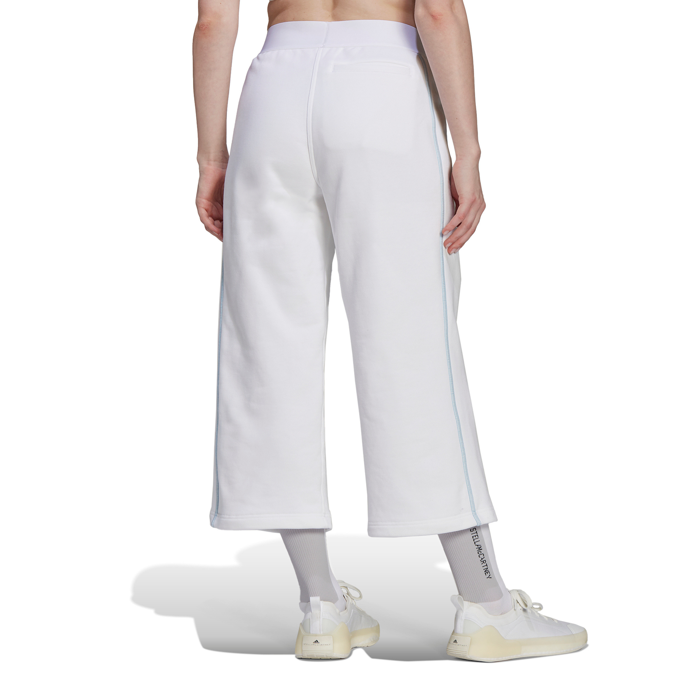 Pantaloni crop adidas by Stella mccartney, Bianco, large image number 3