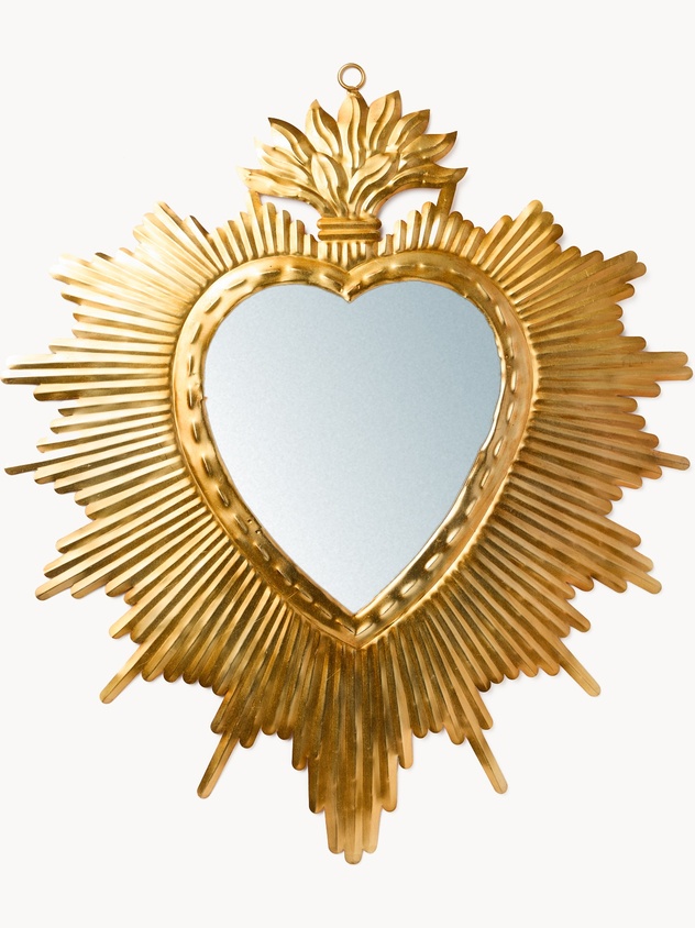 Specchio da muro a forma di cuore