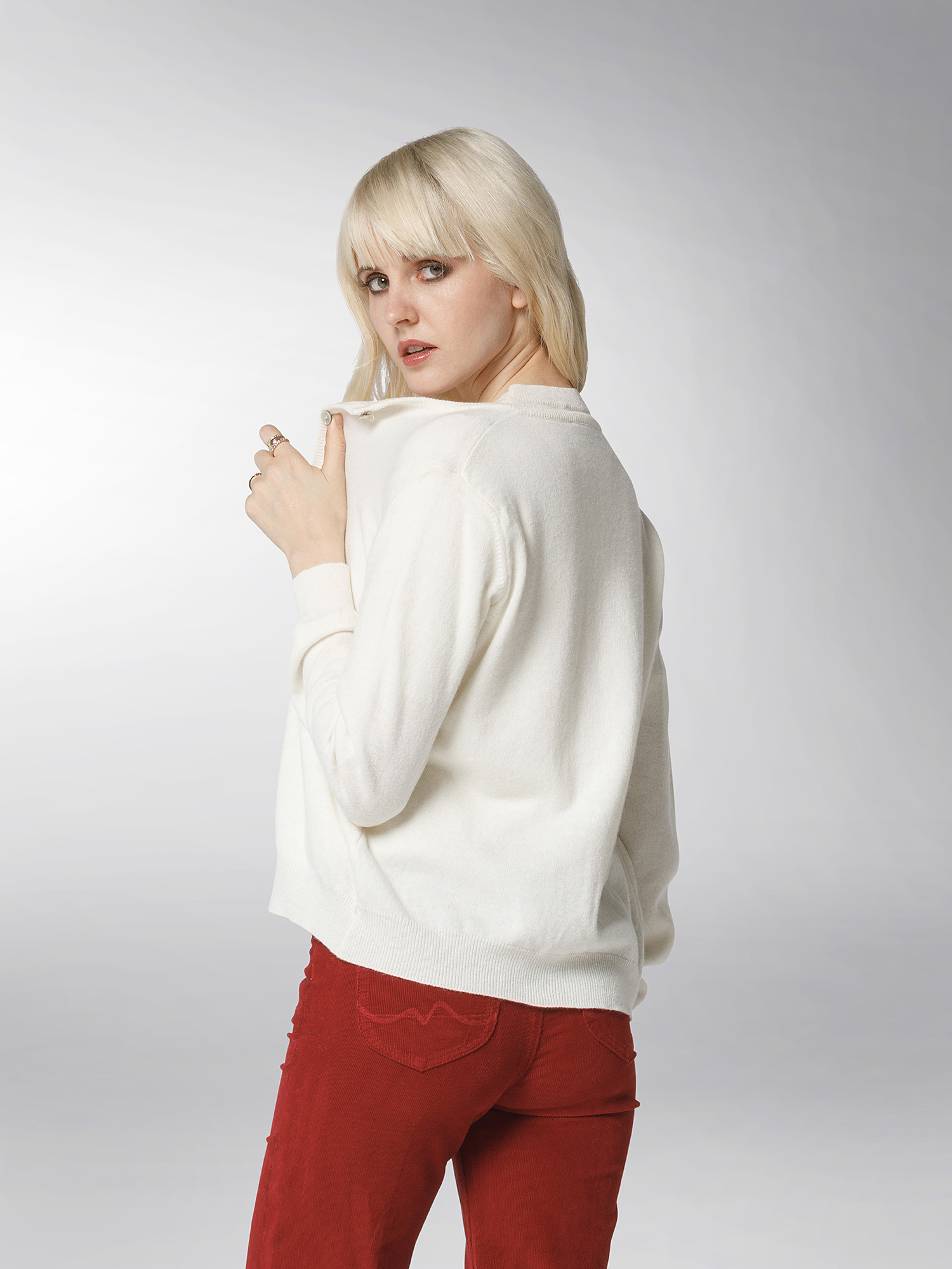 K Collection - Crewneck sweater, White Cream, large image number 5