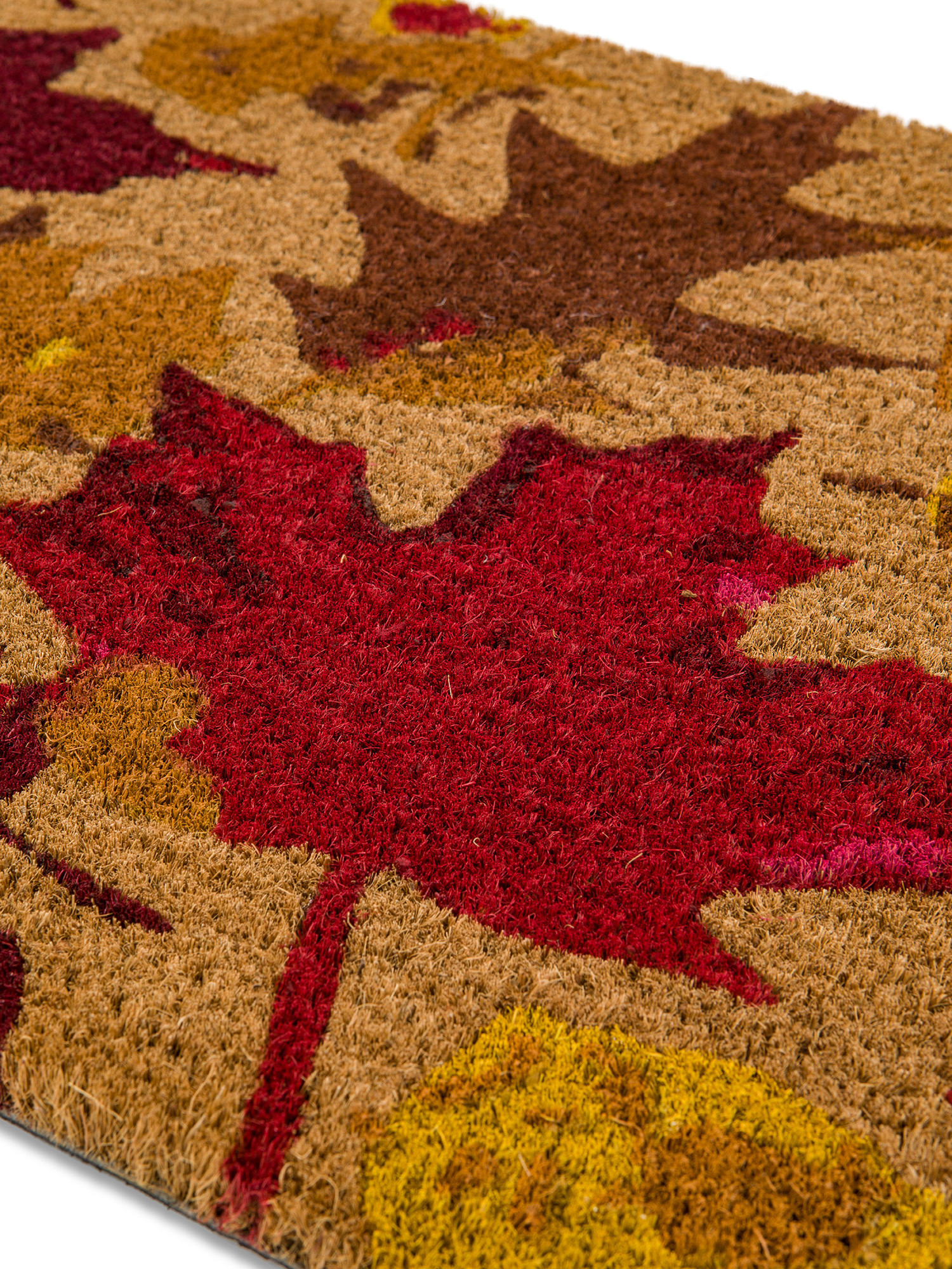 Leaves printed doormat, Light Brown, large image number 1