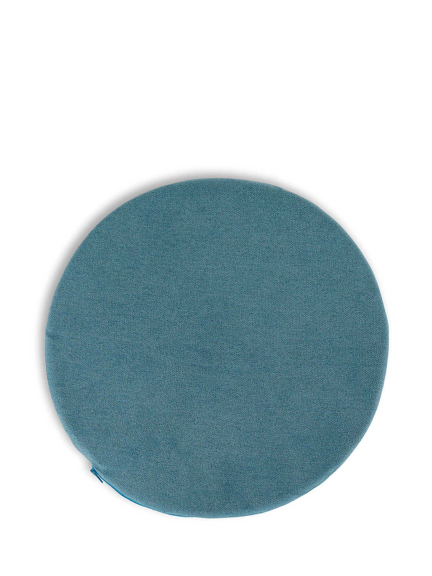 Cuscino da sedia in cotone tinta unita, Blu, large image number 0
