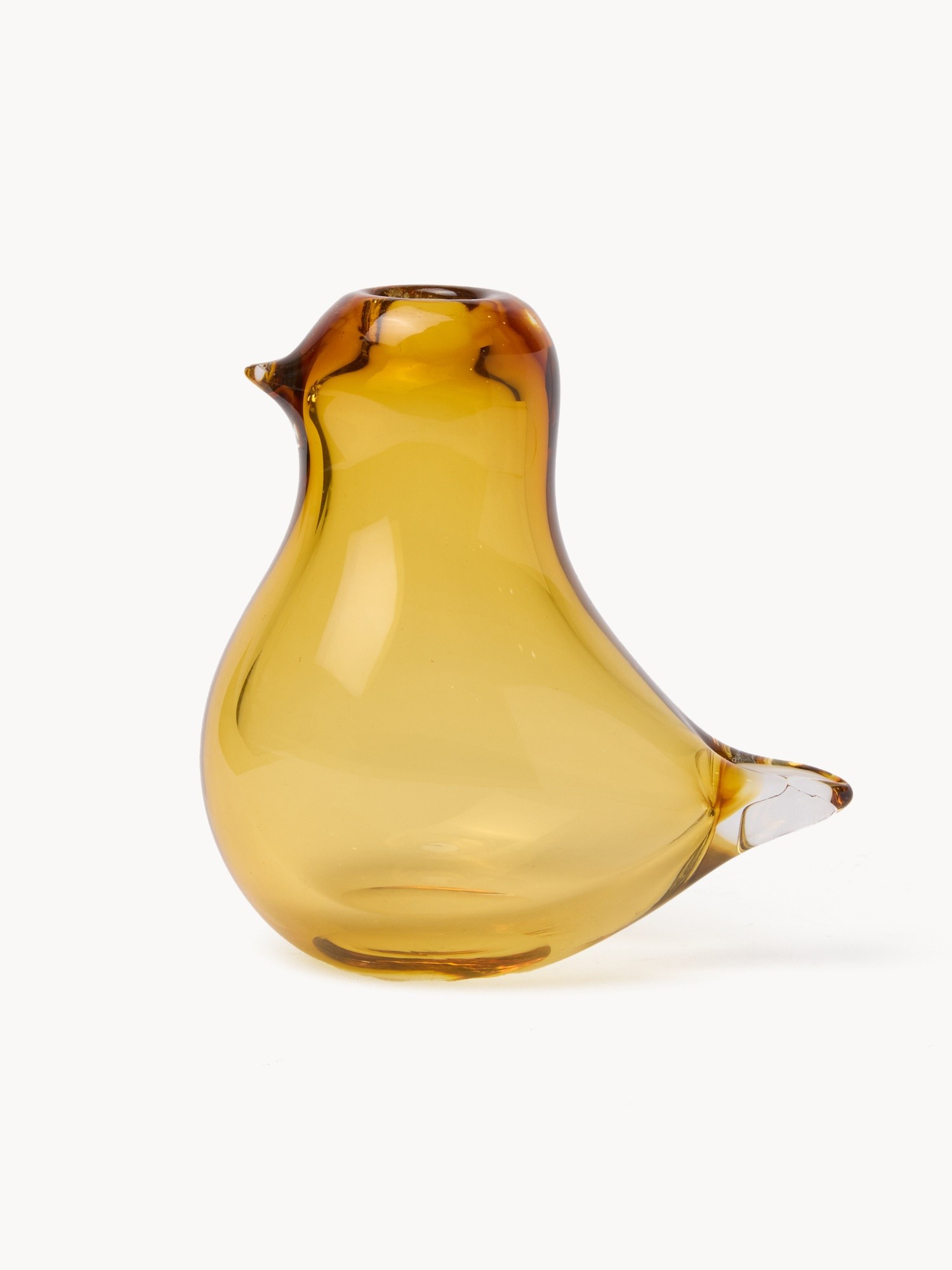 Colored glass vase, Orange Amber, large image number 0