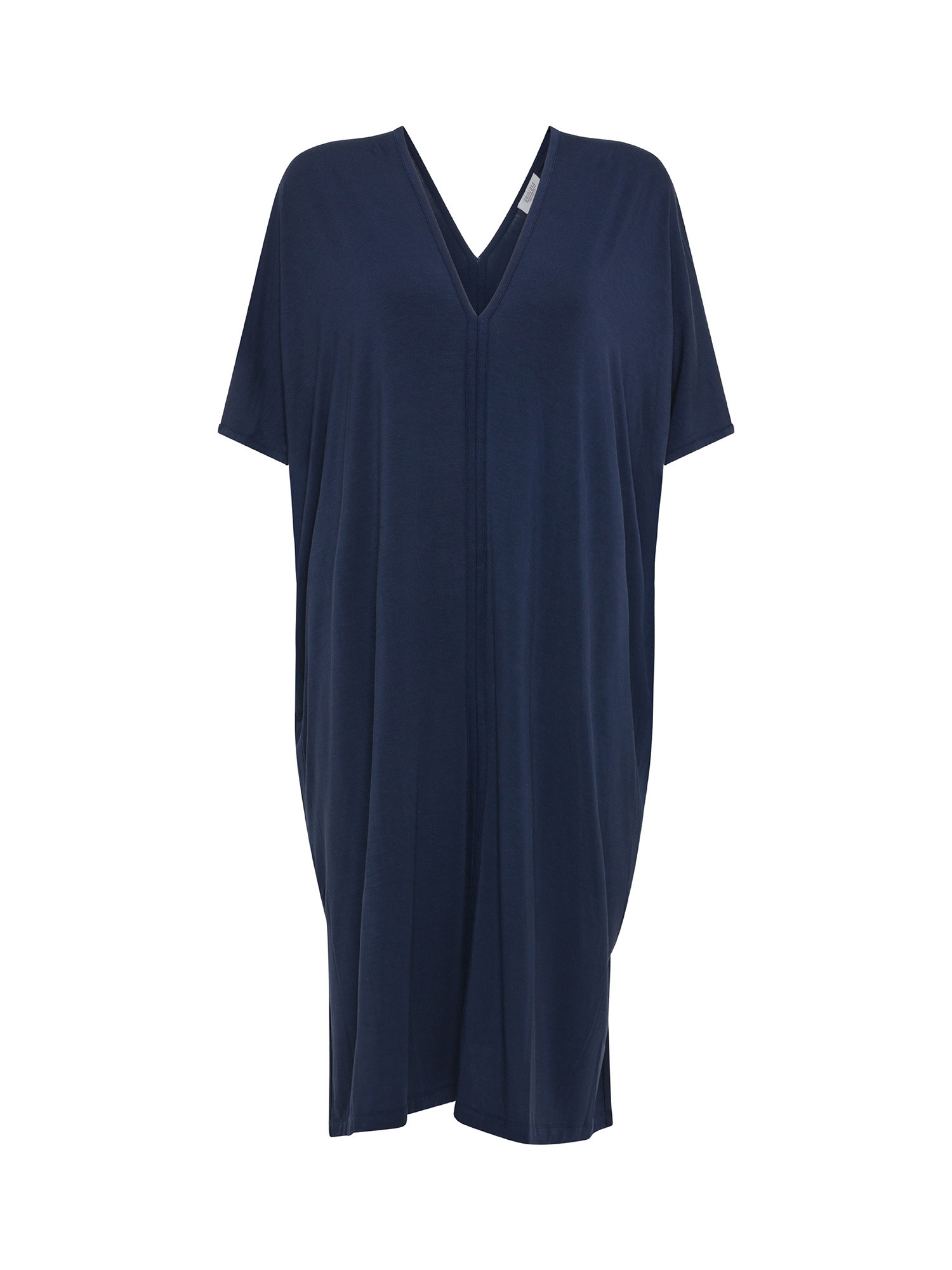 Vestito in viscosa di bamboo., Blue Navy, large image number 0